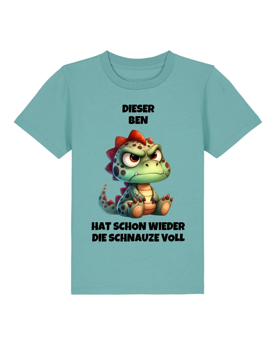Schnauze voll - Organic Kid's Shirt (personalisierbar) Mini Creator T-Shirt ST ST Teal-Monstera
