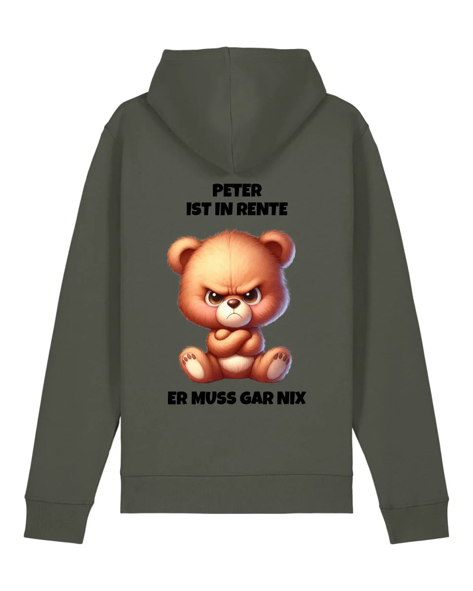 Ich bin in Rente - Organic Unisex Hoodie (personalisierbar) Drummer 2.0 Hoodie ST ST Khaki