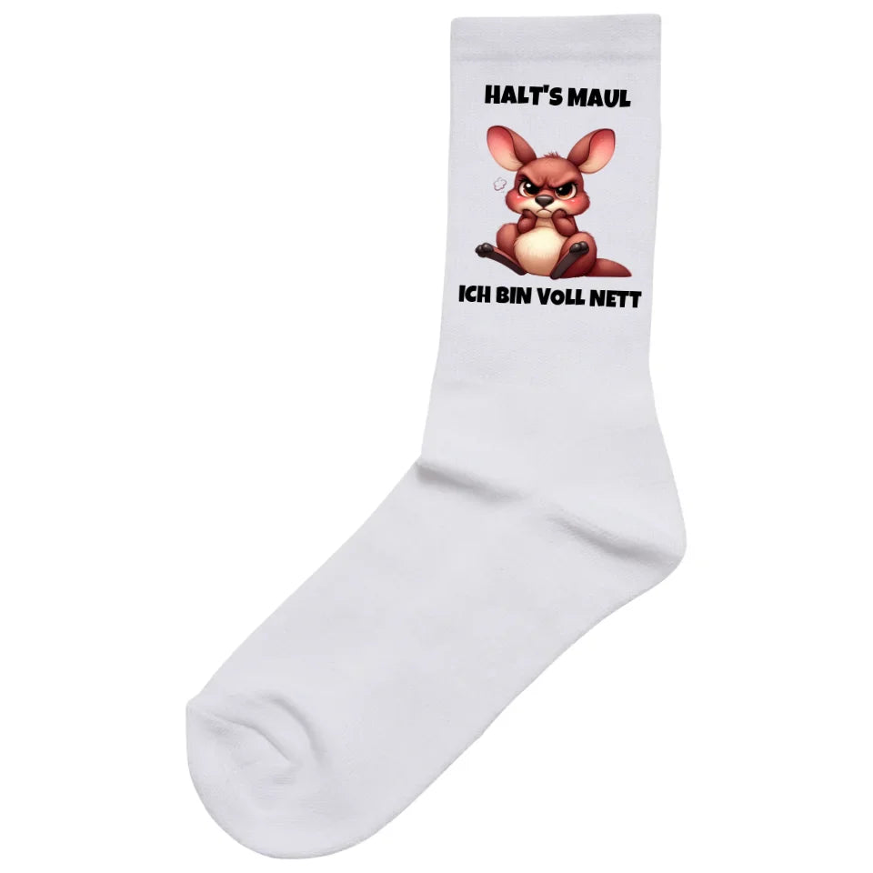 Voll nett - Socken (personalisierbar) Socken White
