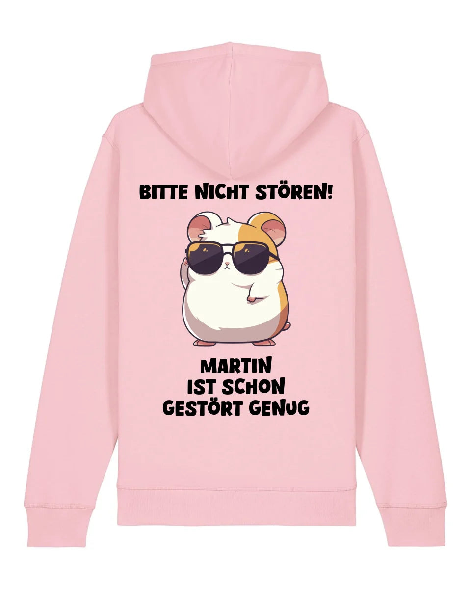 Gestört genug - Organic Unisex Hoodie (personalisierbar) Drummer 2.0 Hoodie ST ST Cotton-Pink