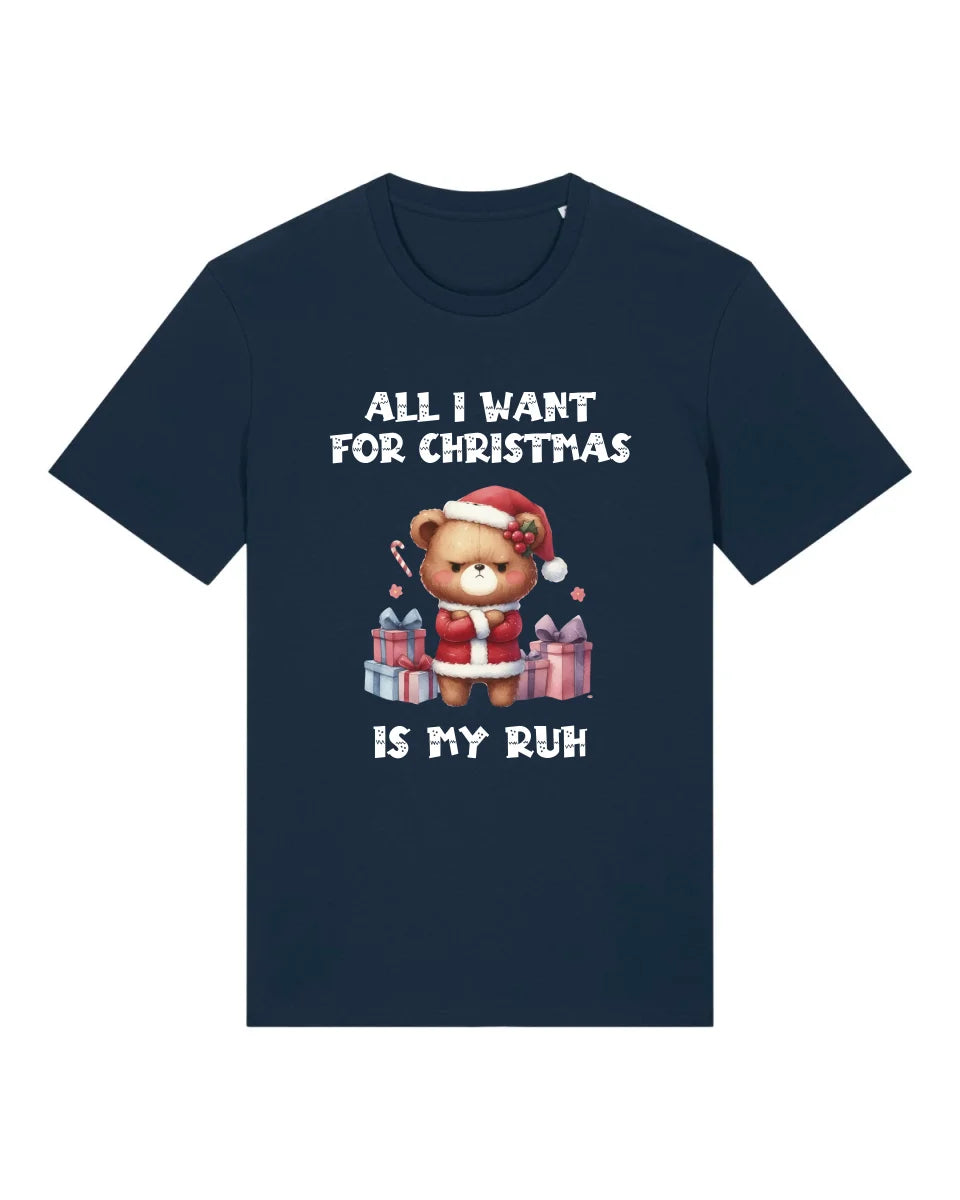 All I Want for Christmas - Organic Men's Shirt (personalisierbar) Crafter T-Shirt ST ST French-Navy