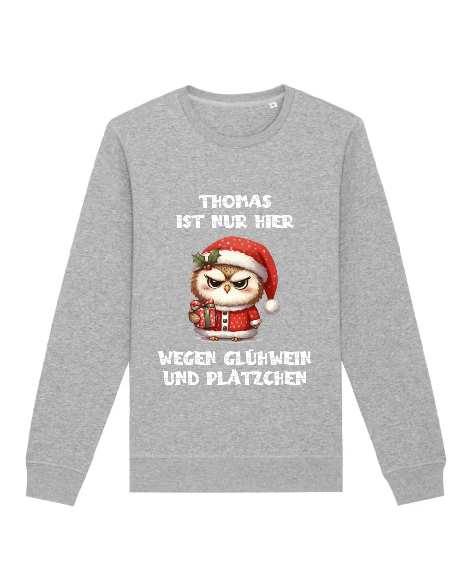 Glühwein und Plätzchen - Bio Unisex Sweatshirt (personalisierbar) Roller Sweatshirt ST ST Heather-Grey