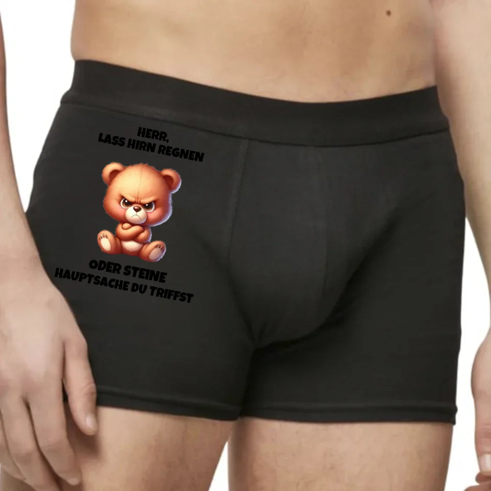 Lass Hirn regnen - Boxer Shorts (personalisierbar) Boxer Shorts Black