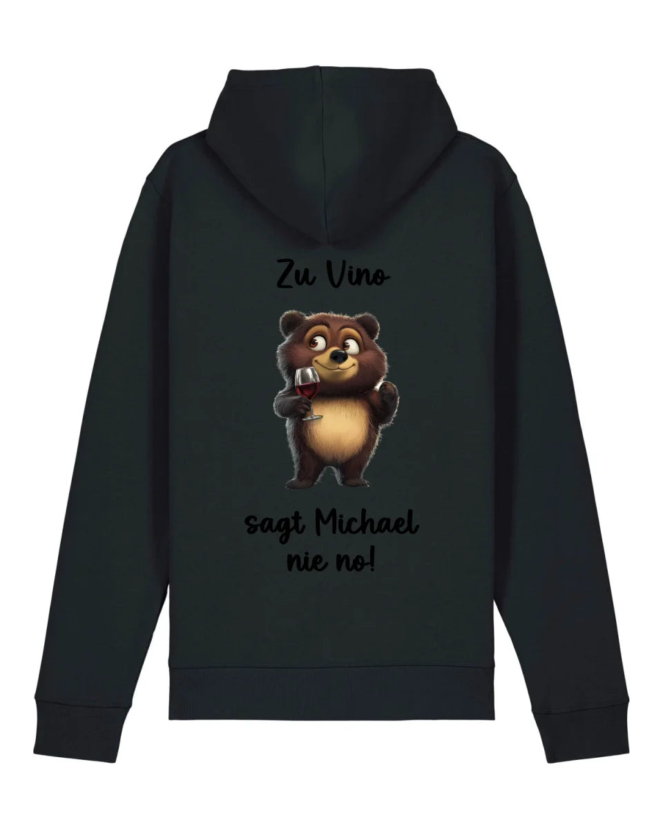 Zu Vino sag ich nie no! - Organic Unisex Hoodie (personalisierbar) Drummer 2.0 Hoodie ST ST Black