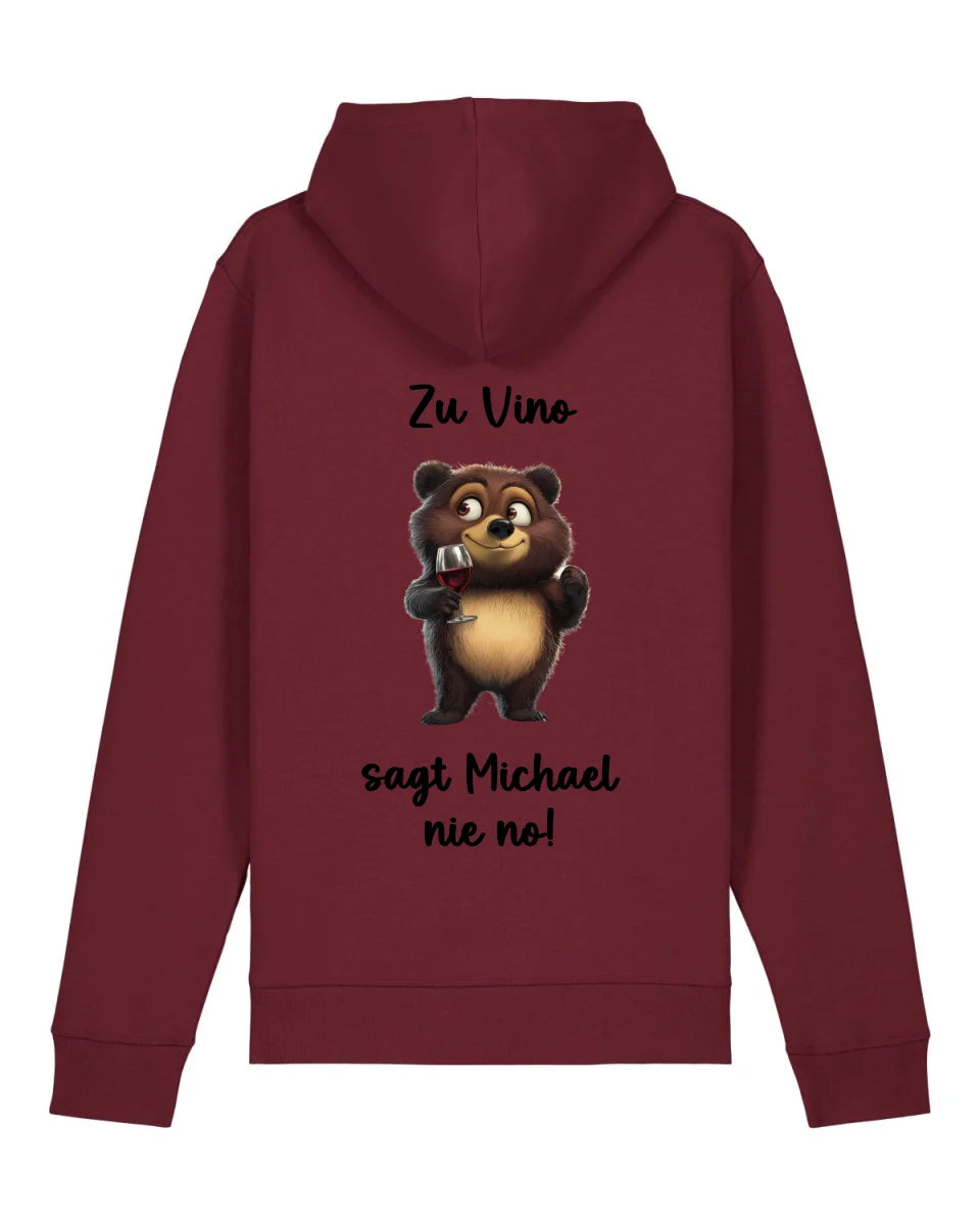 Zu Vino sag ich nie no! - Organic Unisex Hoodie (personalisierbar) Drummer 2.0 Hoodie ST ST Burgundy