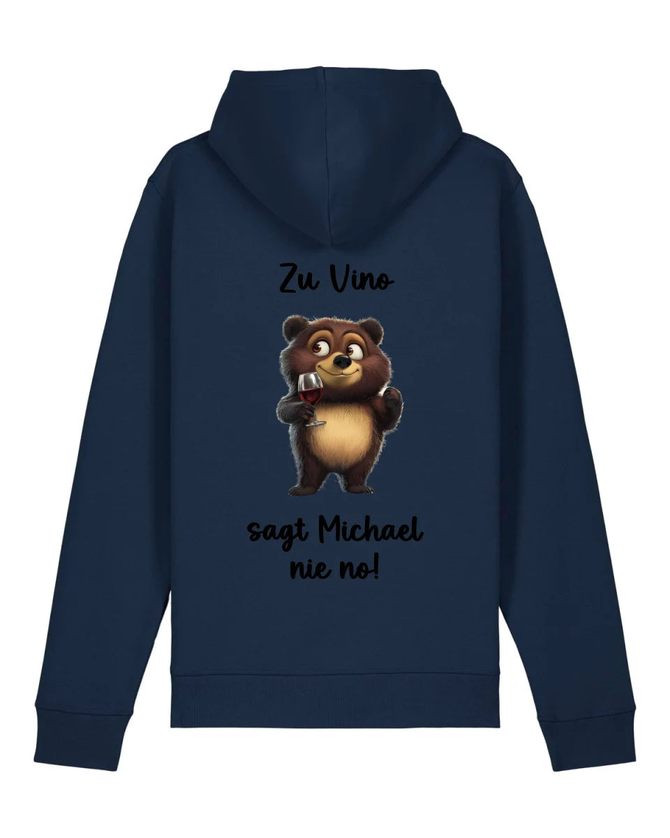 Zu Vino sag ich nie no! - Organic Unisex Hoodie (personalisierbar) Drummer 2.0 Hoodie ST ST French-Navy