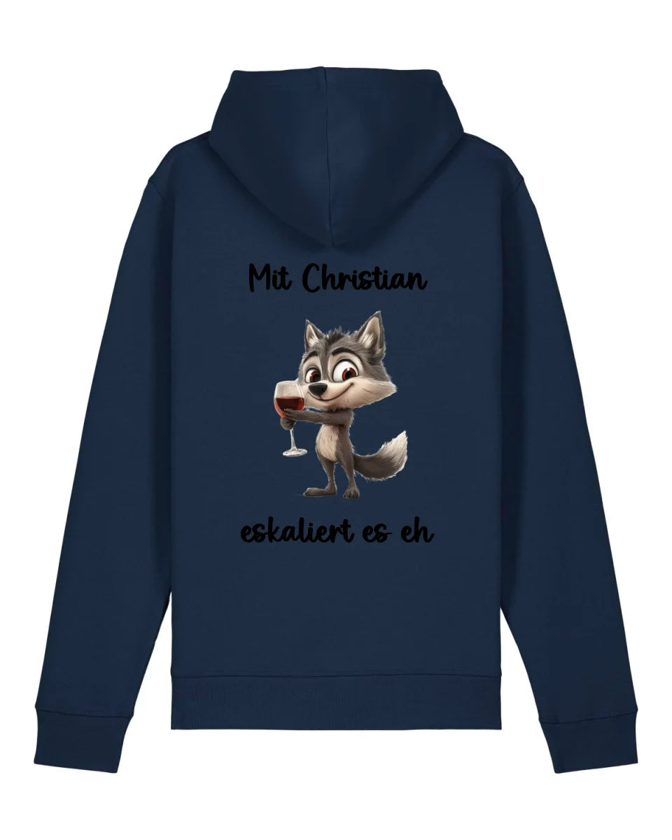 Es eskaliert eh - Organic Unisex Hoodie (personalisierbar) Drummer 2.0 Hoodie ST ST French-Navy