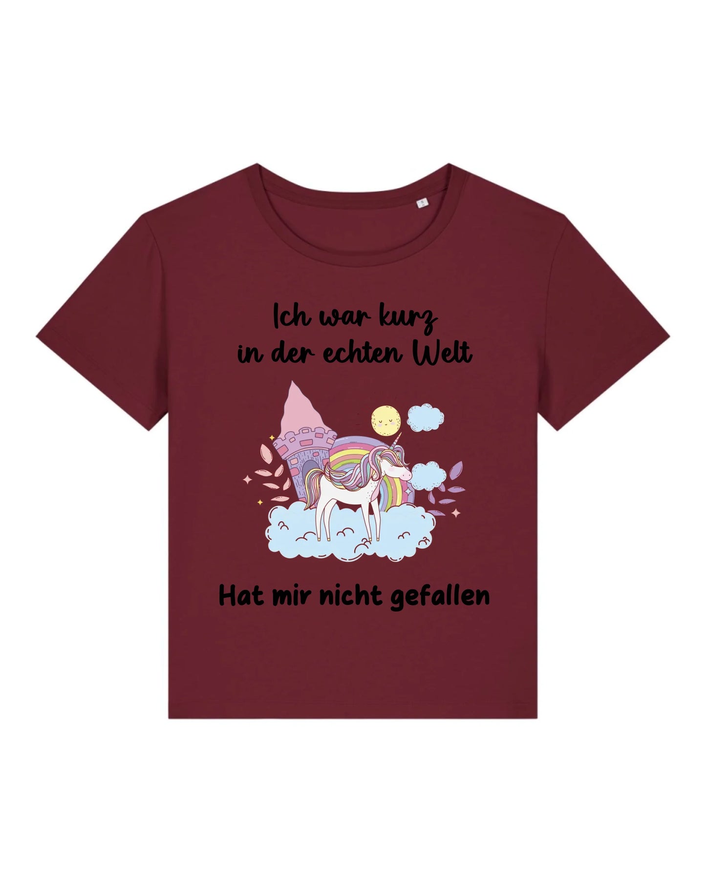 Kurz in der echten Welt - Organic Women's Shirt (personalisierbar) Serena T-Shirt ST ST Burgundy