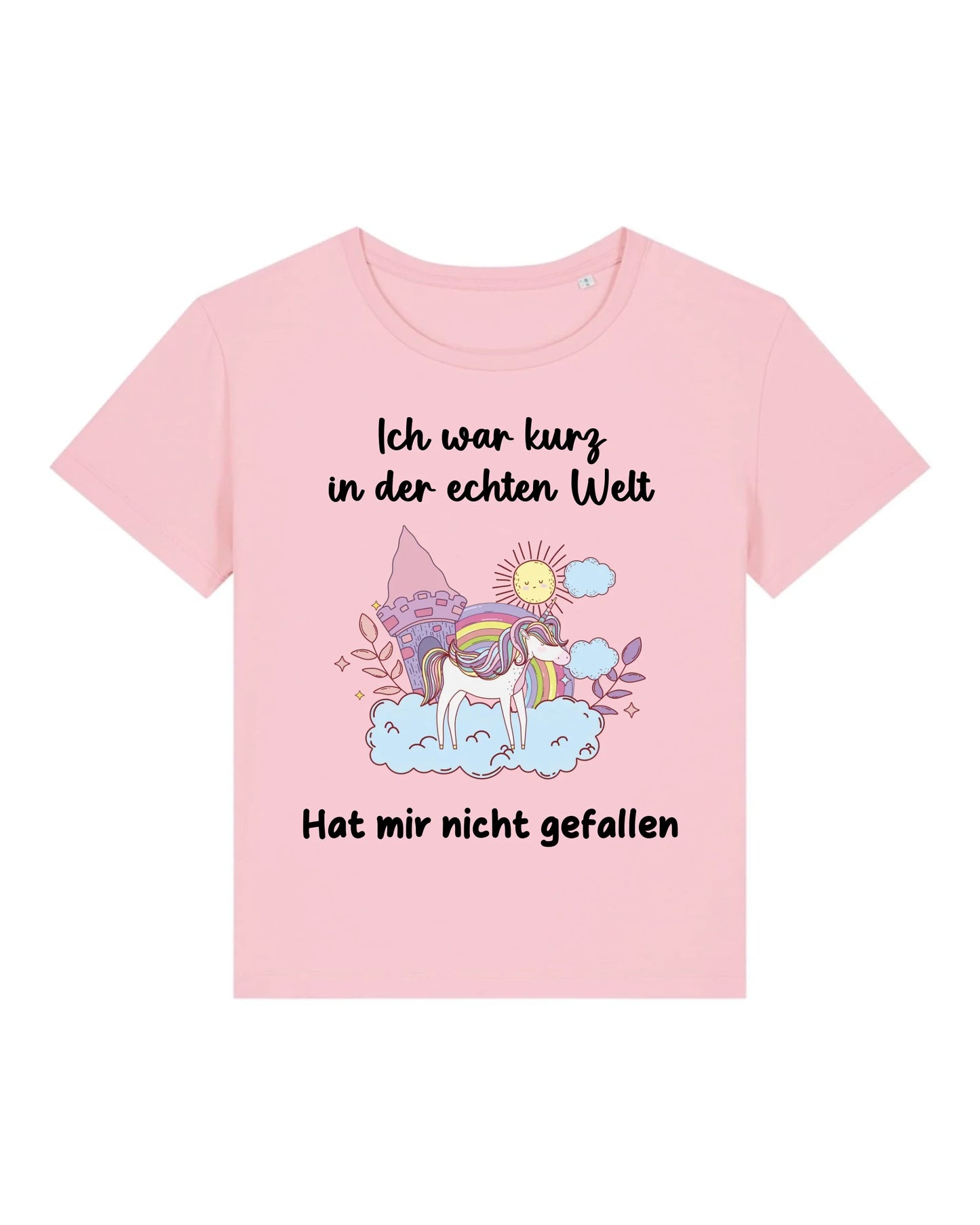 Kurz in der echten Welt - Organic Women's Shirt (personalisierbar) Serena T-Shirt ST ST Cotton-Pink