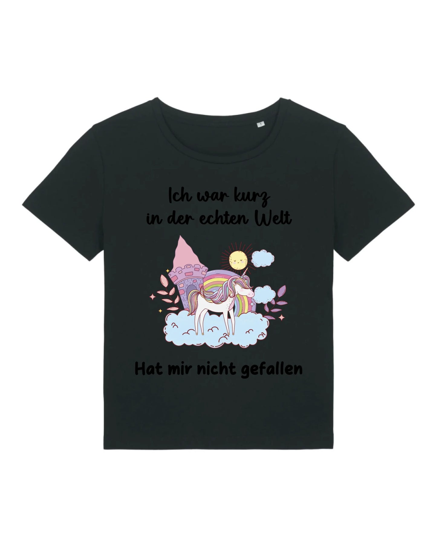 Kurz in der echten Welt - Organic Women's Shirt (personalisierbar) Serena T-Shirt ST ST Black