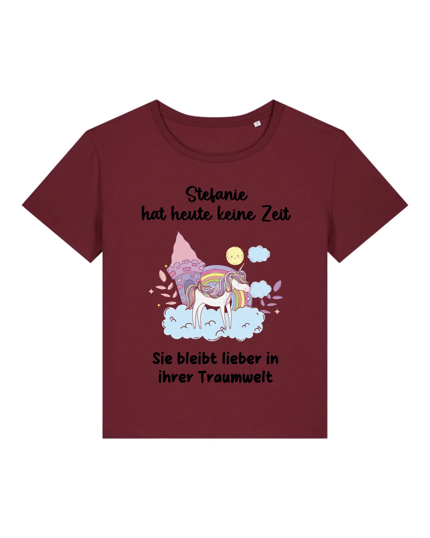 Traumwelt - Organic Women's Shirt (personalisierbar) Serena T-Shirt ST ST Burgundy