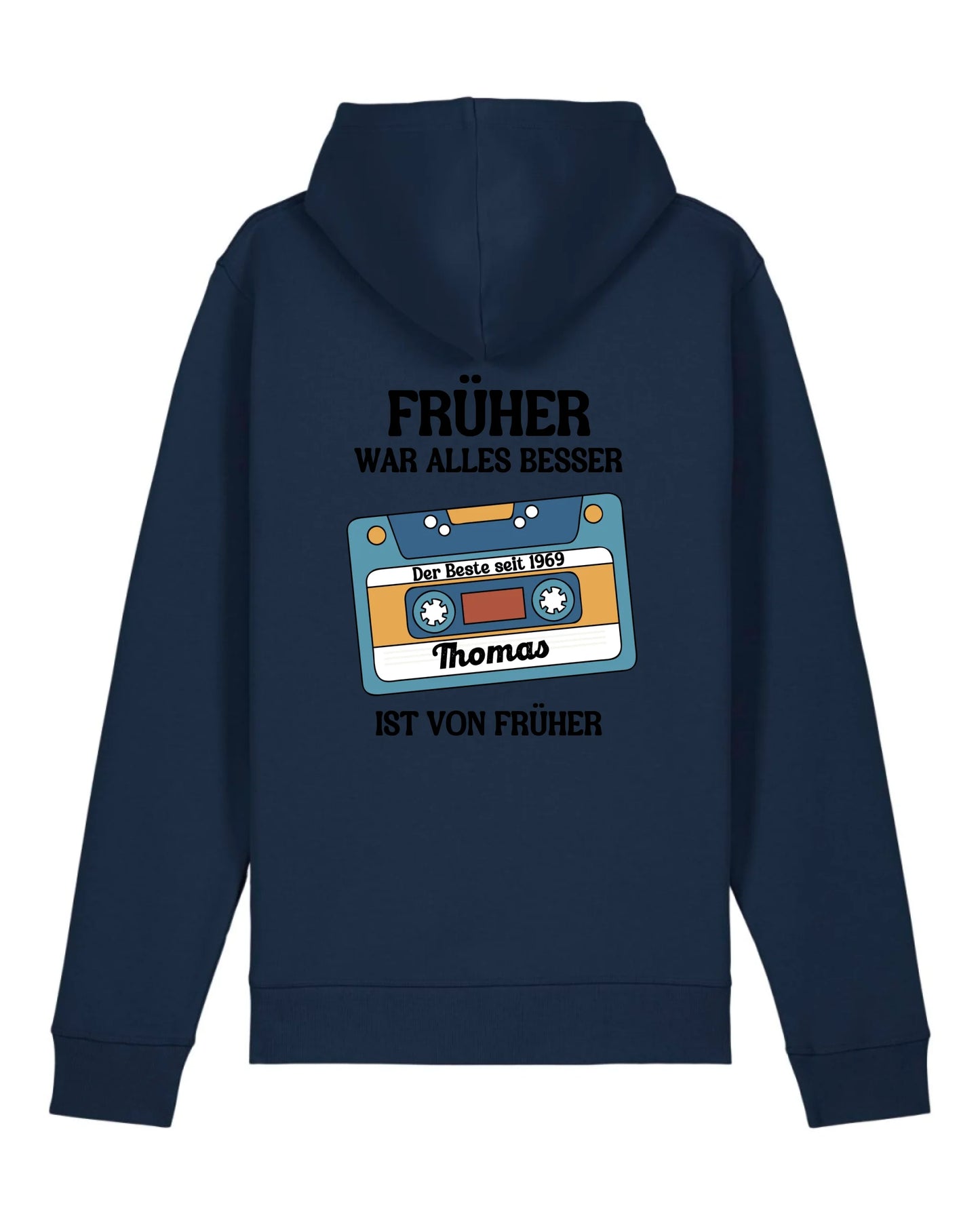 Früher war alles besser - Organic Unisex Hoodie (personalisierbar) Drummer 2.0 Hoodie ST ST French-Navy