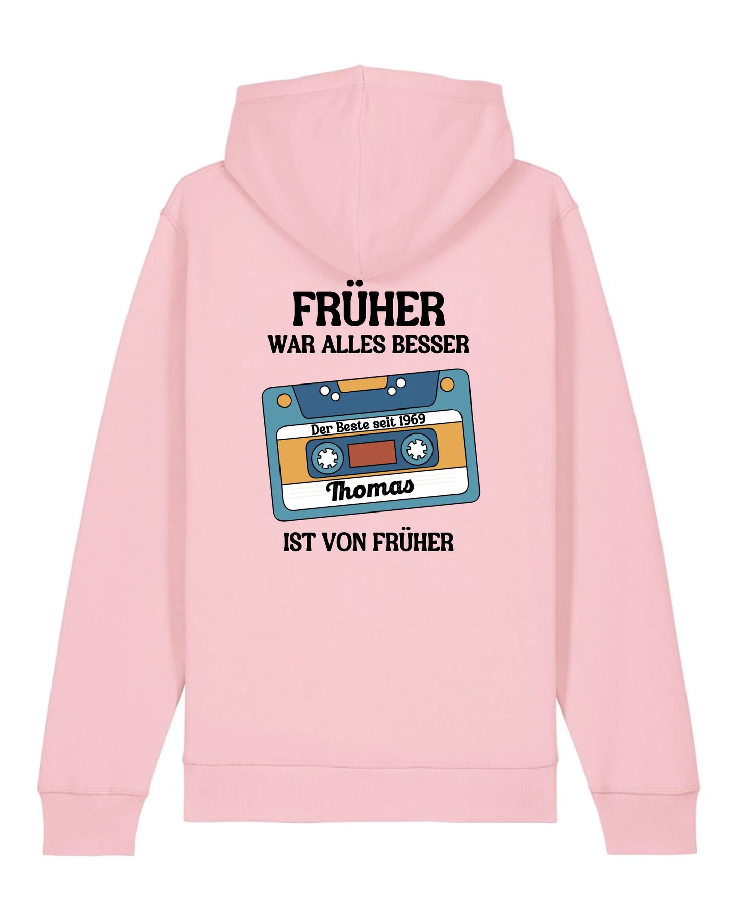 Früher war alles besser - Organic Unisex Hoodie (personalisierbar) Drummer 2.0 Hoodie ST ST Cotton-Pink