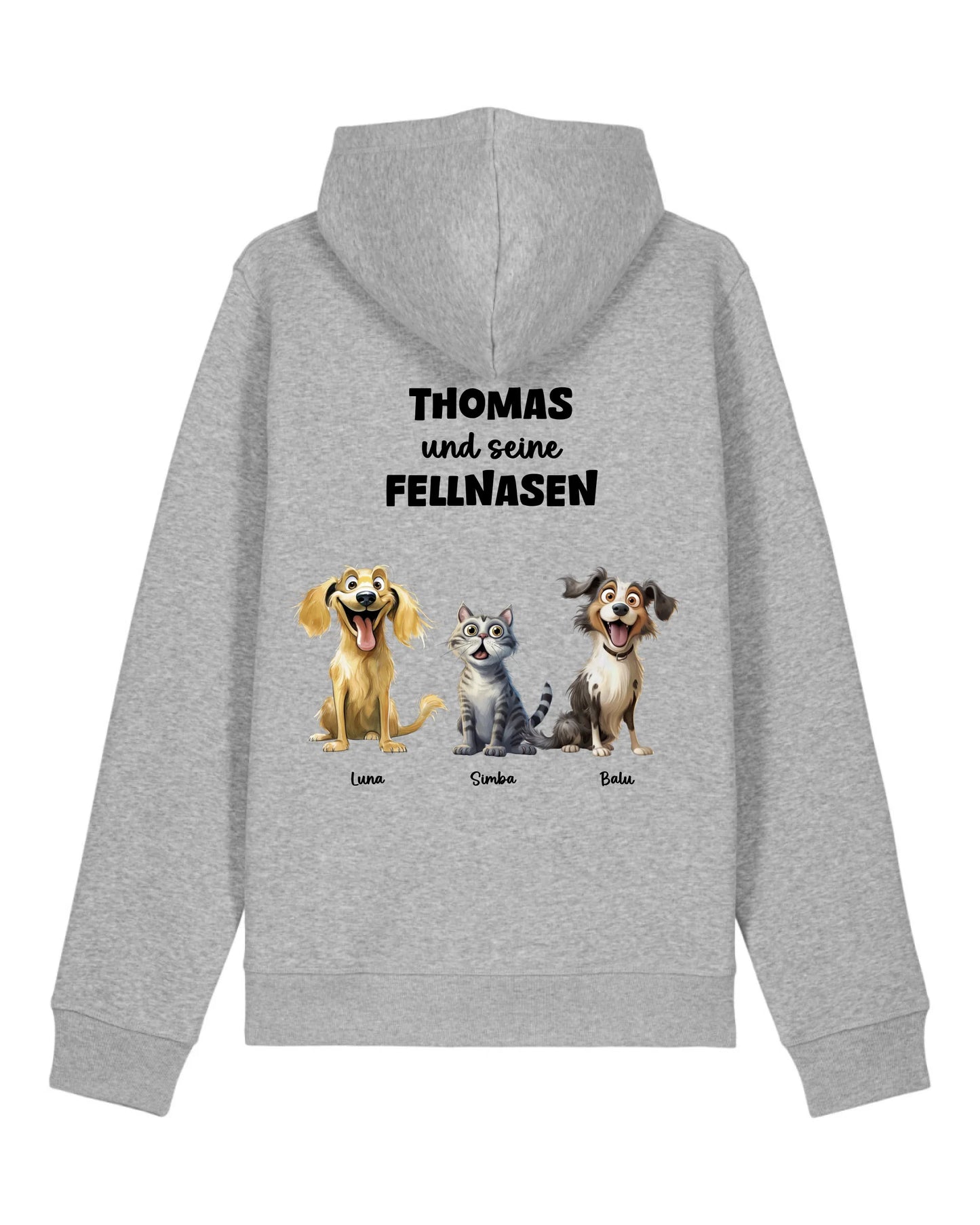 Meine Fellnasen - Organic Unisex Hoodie (personalisierbar) Drummer 2.0 Hoodie ST ST Heather-Grey