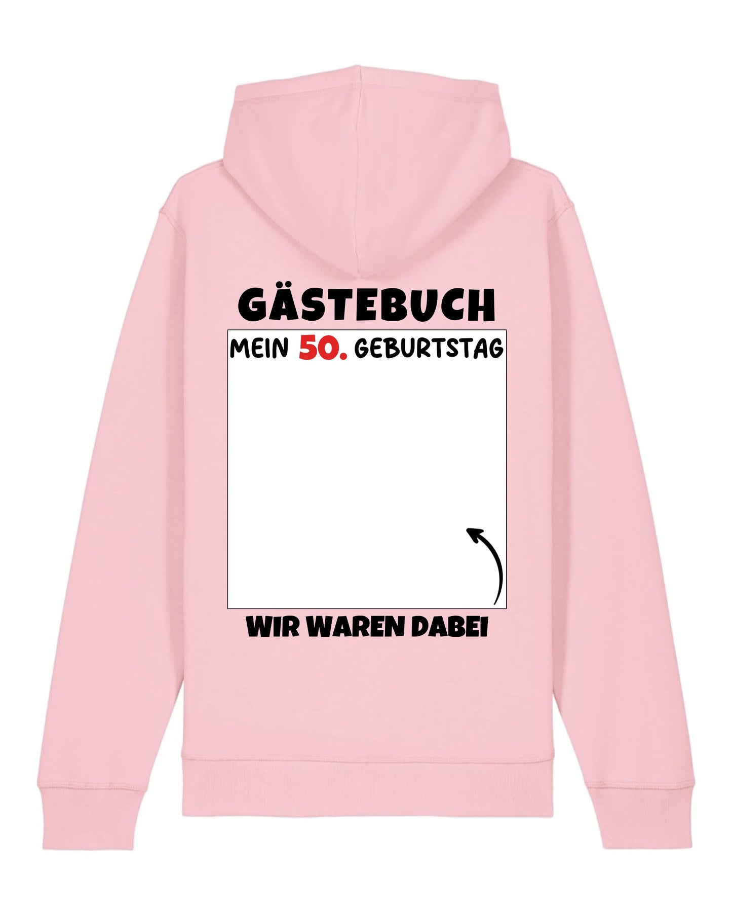 Gästebuch - Organic Unisex Hoodie (personalisierbar) Drummer 2.0 Hoodie ST ST Cotton-Pink