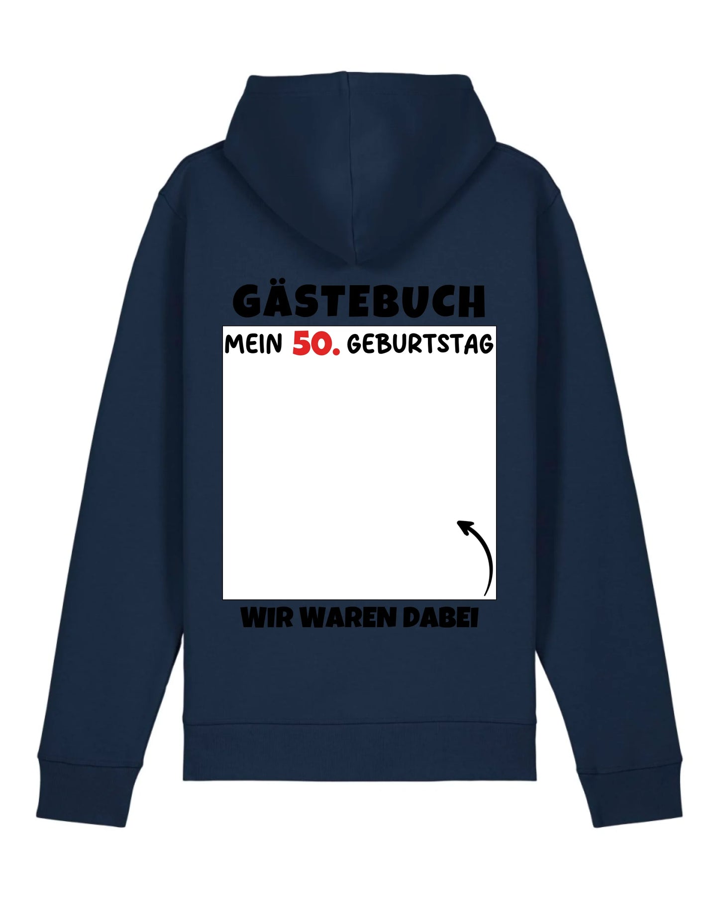 Gästebuch - Organic Unisex Hoodie (personalisierbar) Drummer 2.0 Hoodie ST ST French-Navy