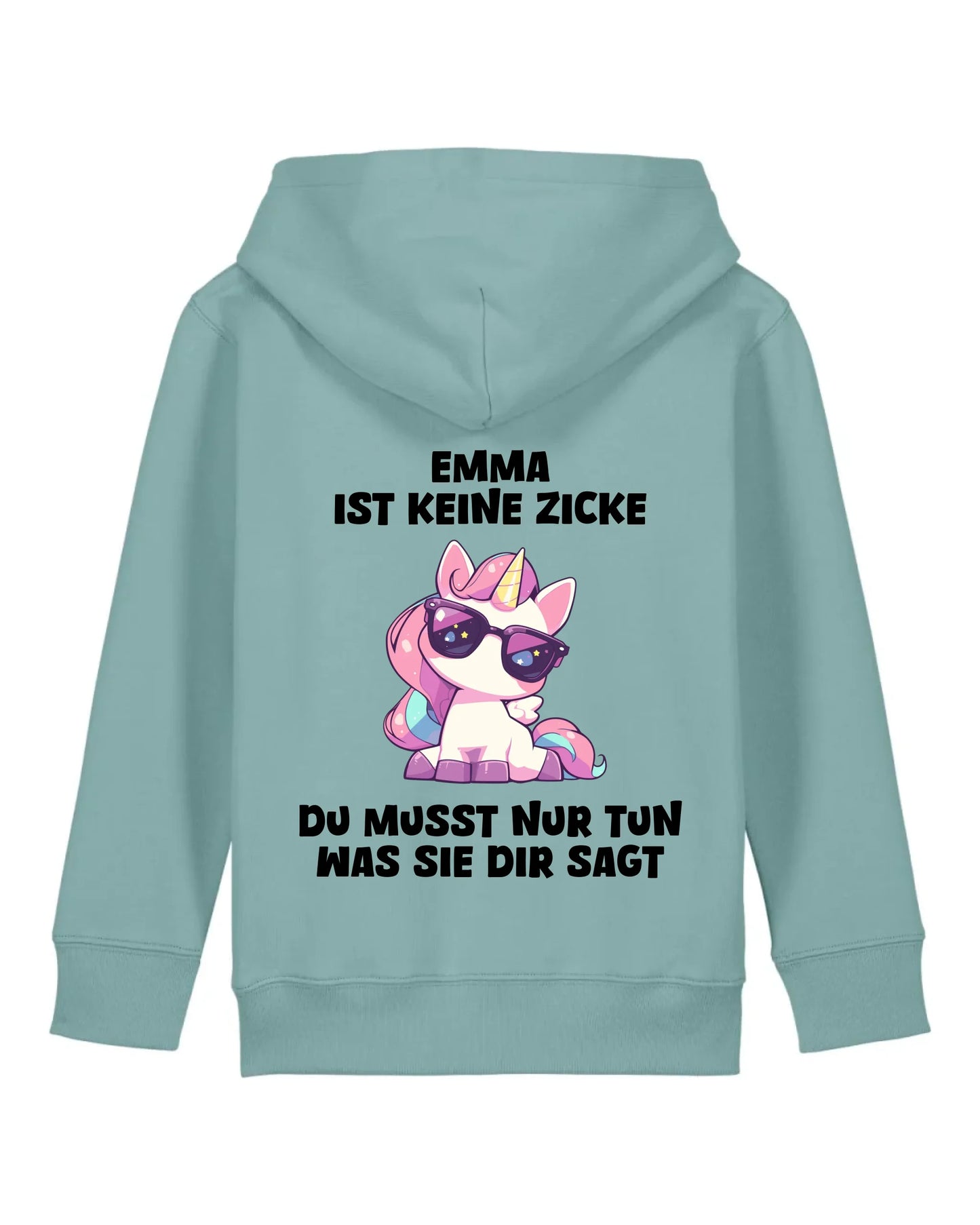 Keine Zicke - Organic Kid's Hoodie (personalisierbar) Mini Cruiser Hoodie ST ST Teal-Monstera
