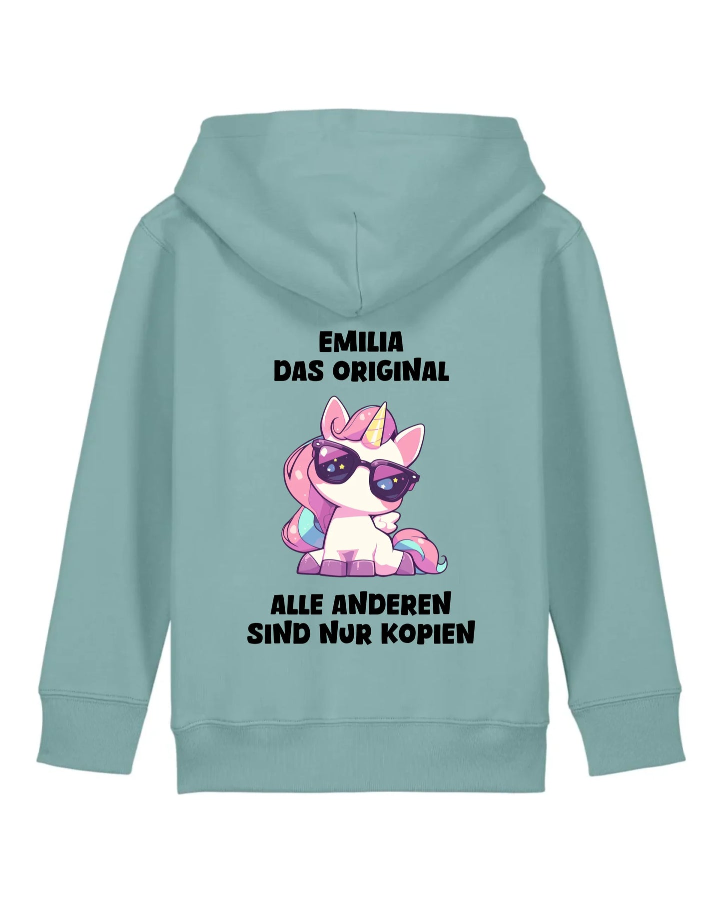 Das Original - Organic Kid's Hoodie (personalisierbar) Mini Cruiser Hoodie ST ST Teal-Monstera