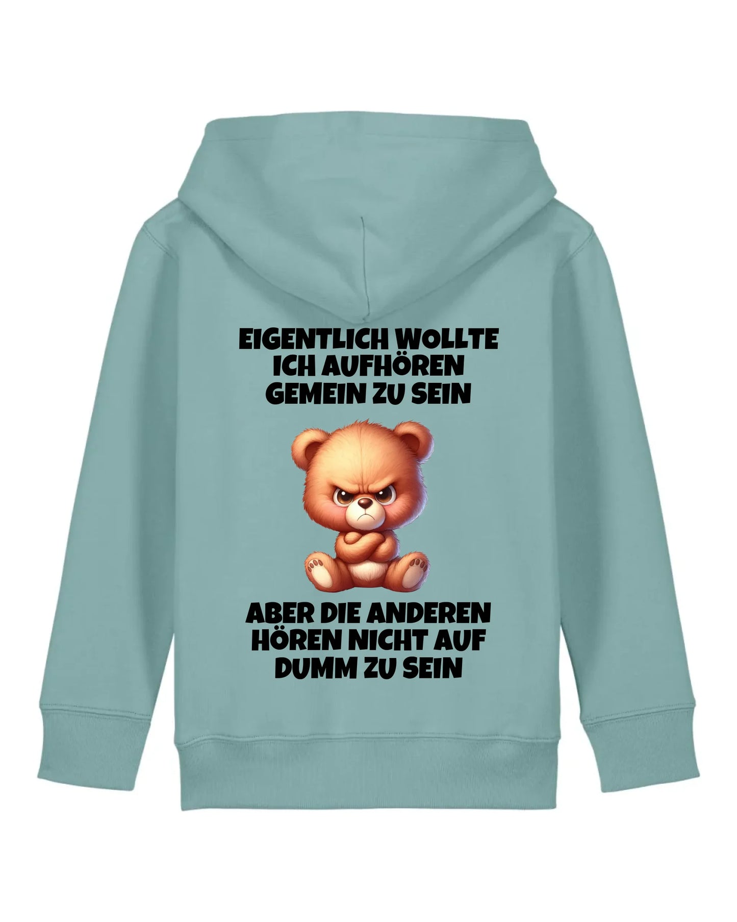 Nicht mehr gemein sein - Organic Kid's Hoodie (personalisierbar) Mini Cruiser Hoodie ST ST Teal-Monstera