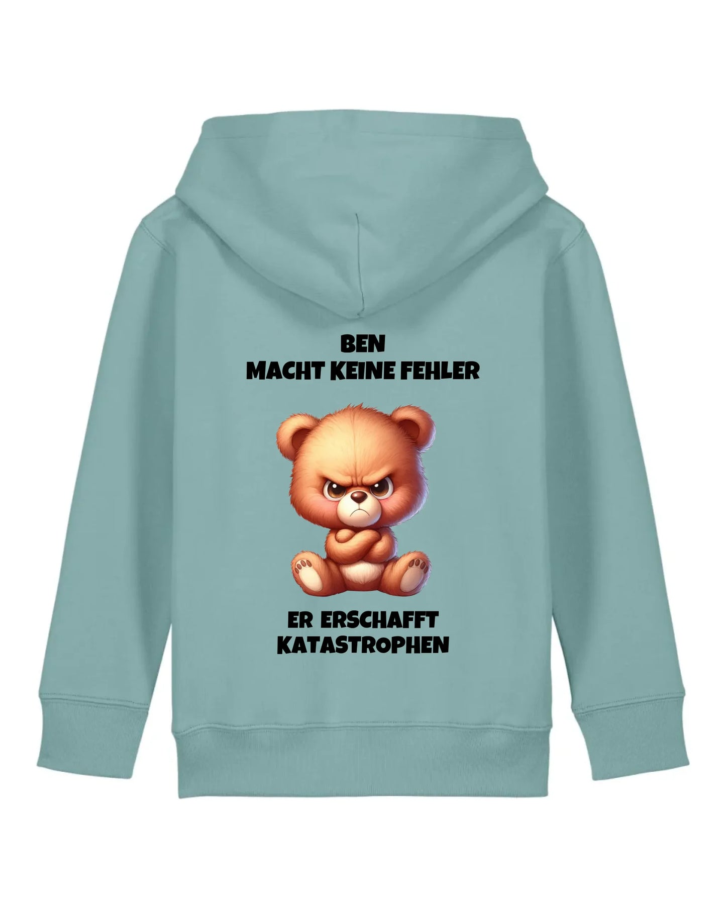 Katastrophen - Organic Kid's Hoodie (personalisierbar) Mini Cruiser Hoodie ST ST Teal-Monstera