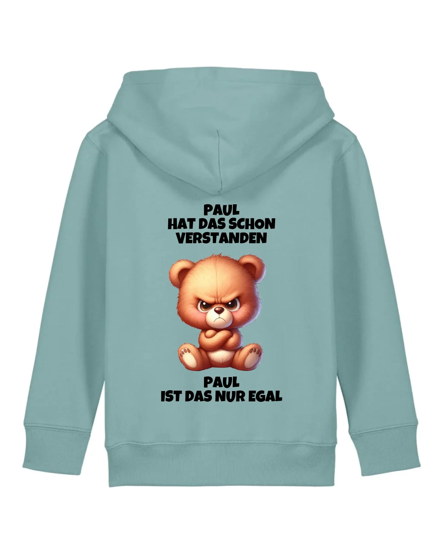 Verstanden aber egal - Organic Kid's Hoodie (personalisierbar) Mini Cruiser Hoodie ST ST Teal-Monstera