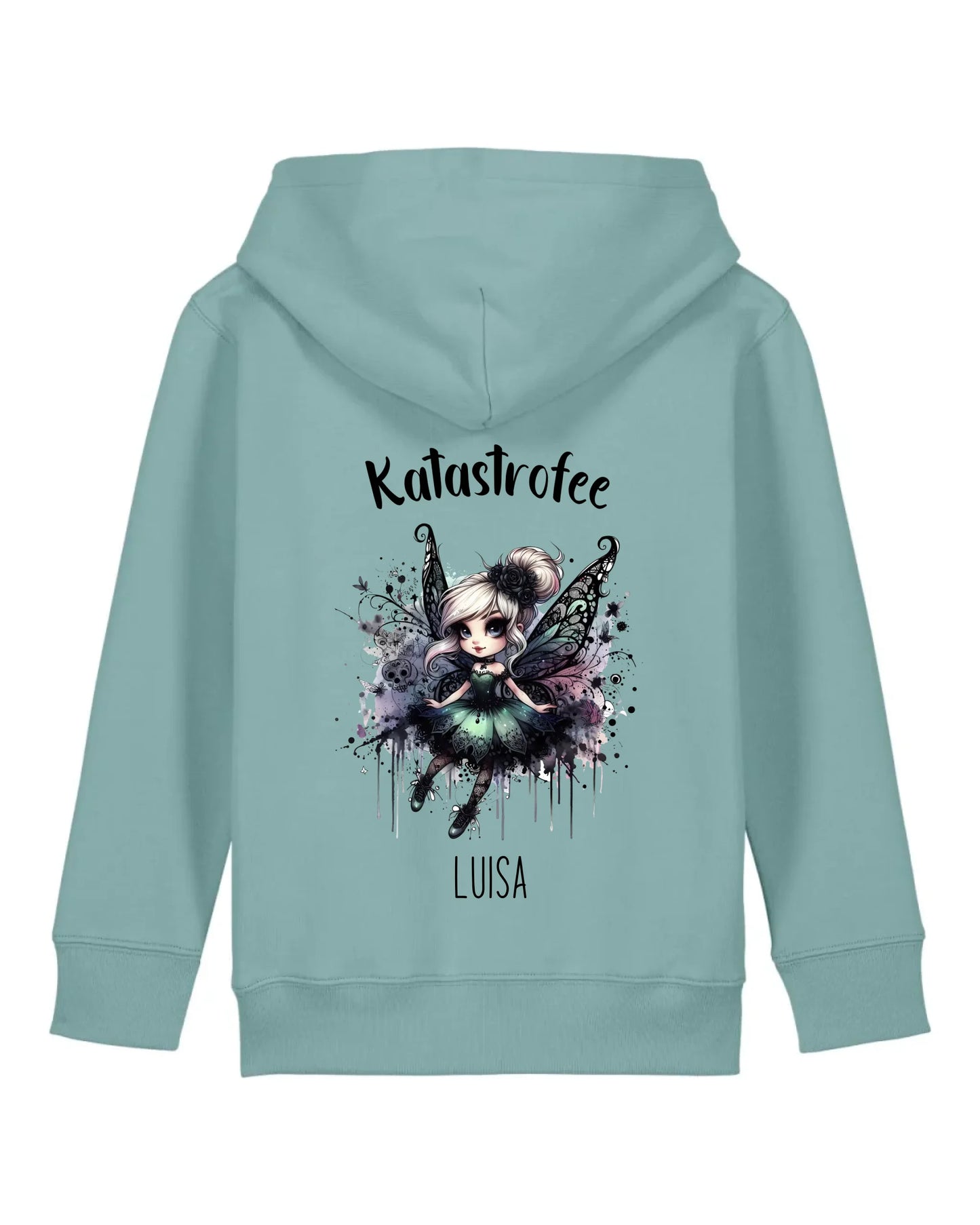 Katastrofee - Organic Kid's Hoodie (personalisierbar) Mini Cruiser Hoodie ST ST Teal-Monstera