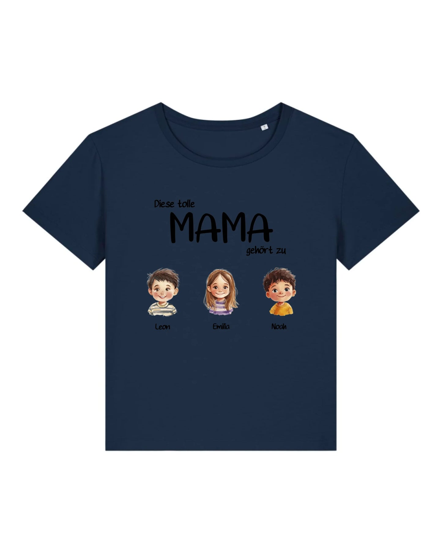 Tolle Mama - Organic Women's Shirt (personalisierbar) Serena T-Shirt ST ST French-Navy