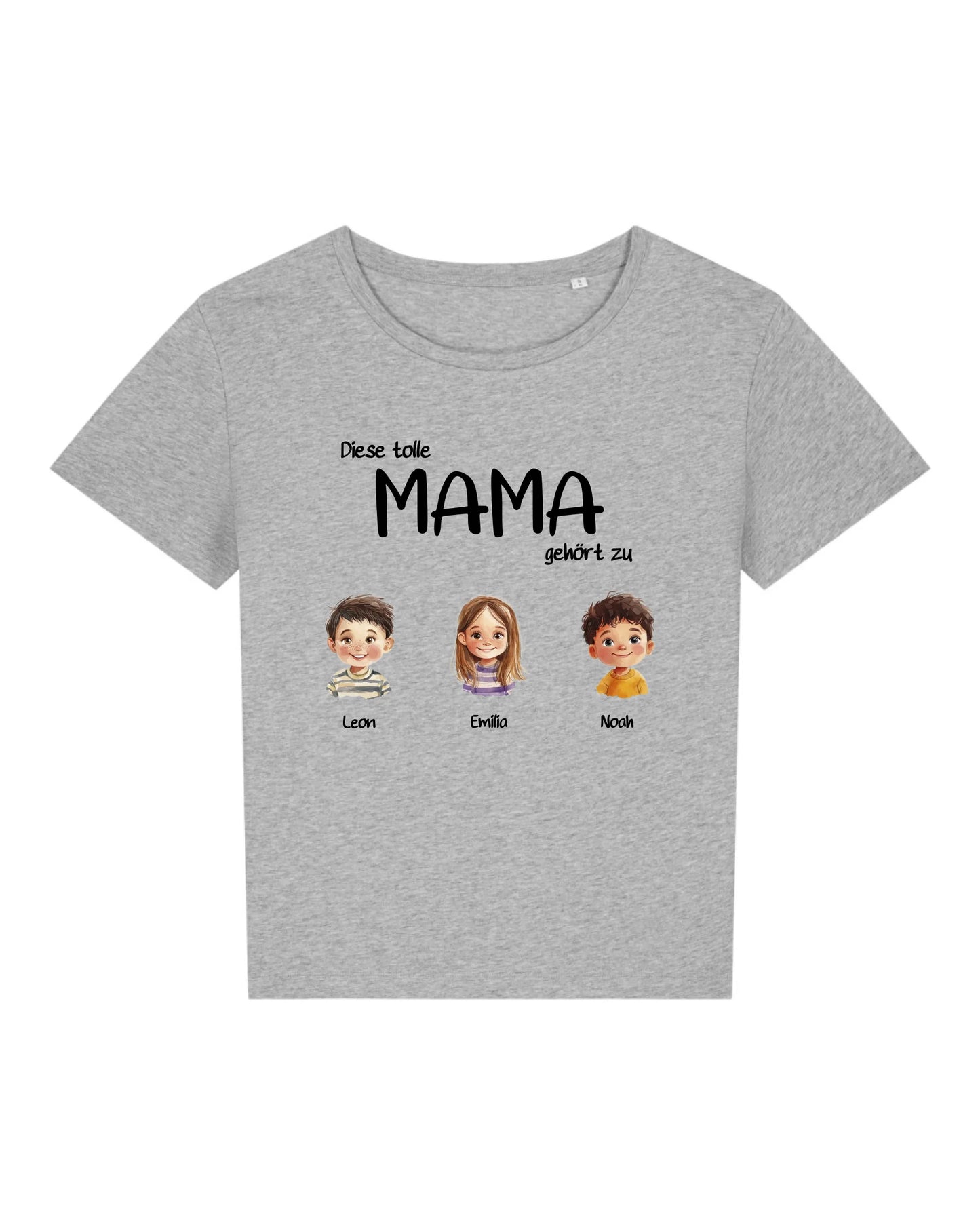Tolle Mama - Organic Women's Shirt (personalisierbar) Serena T-Shirt ST ST Heather-Grey