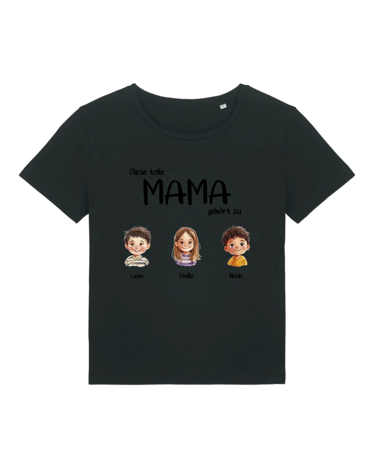 Tolle Mama - Organic Women's Shirt (personalisierbar) Serena T-Shirt ST ST Black