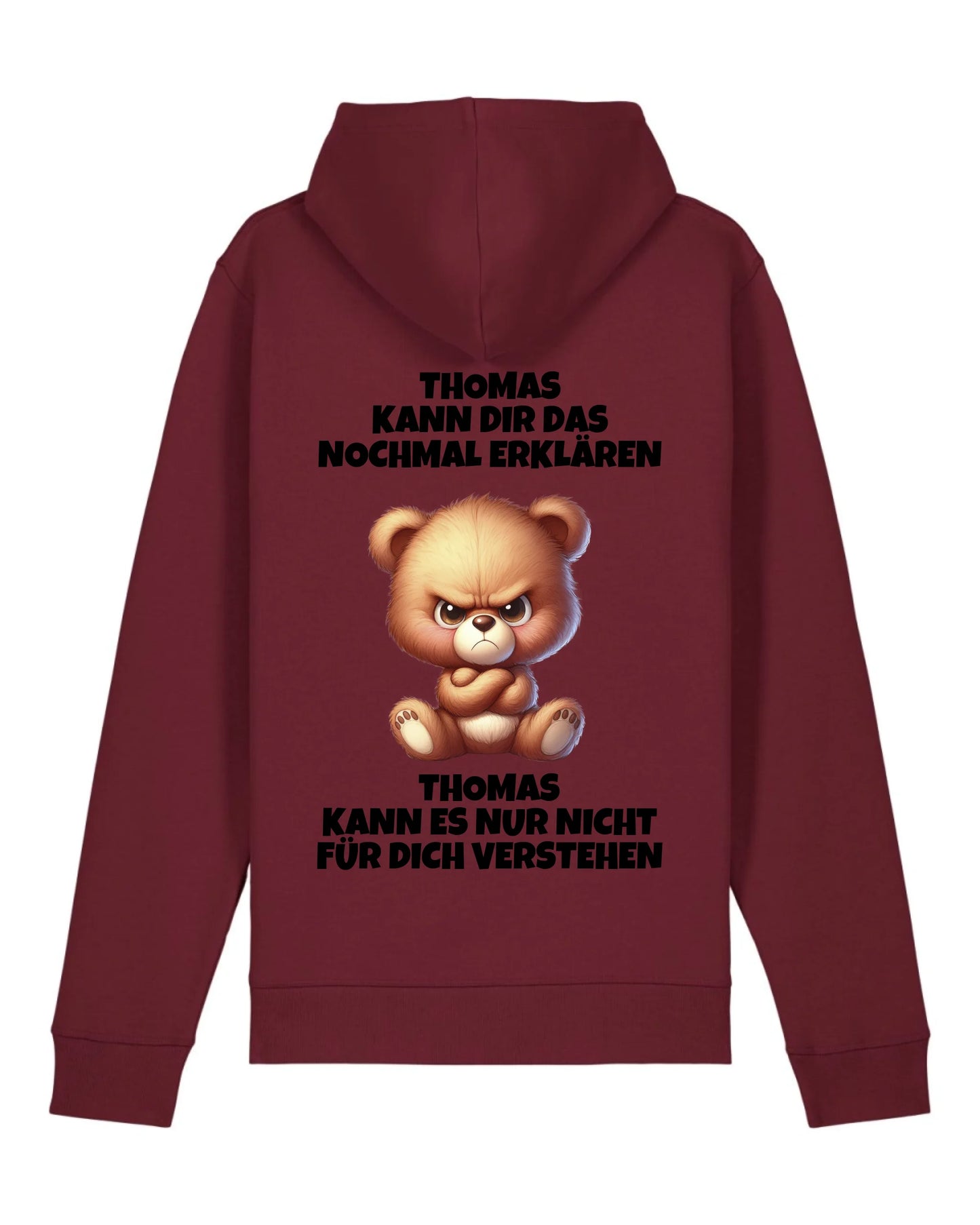 Erklären aber nicht verstehen - Organic Unisex Hoodie (personalisierbar) Drummer 2.0 Hoodie ST ST Burgundy