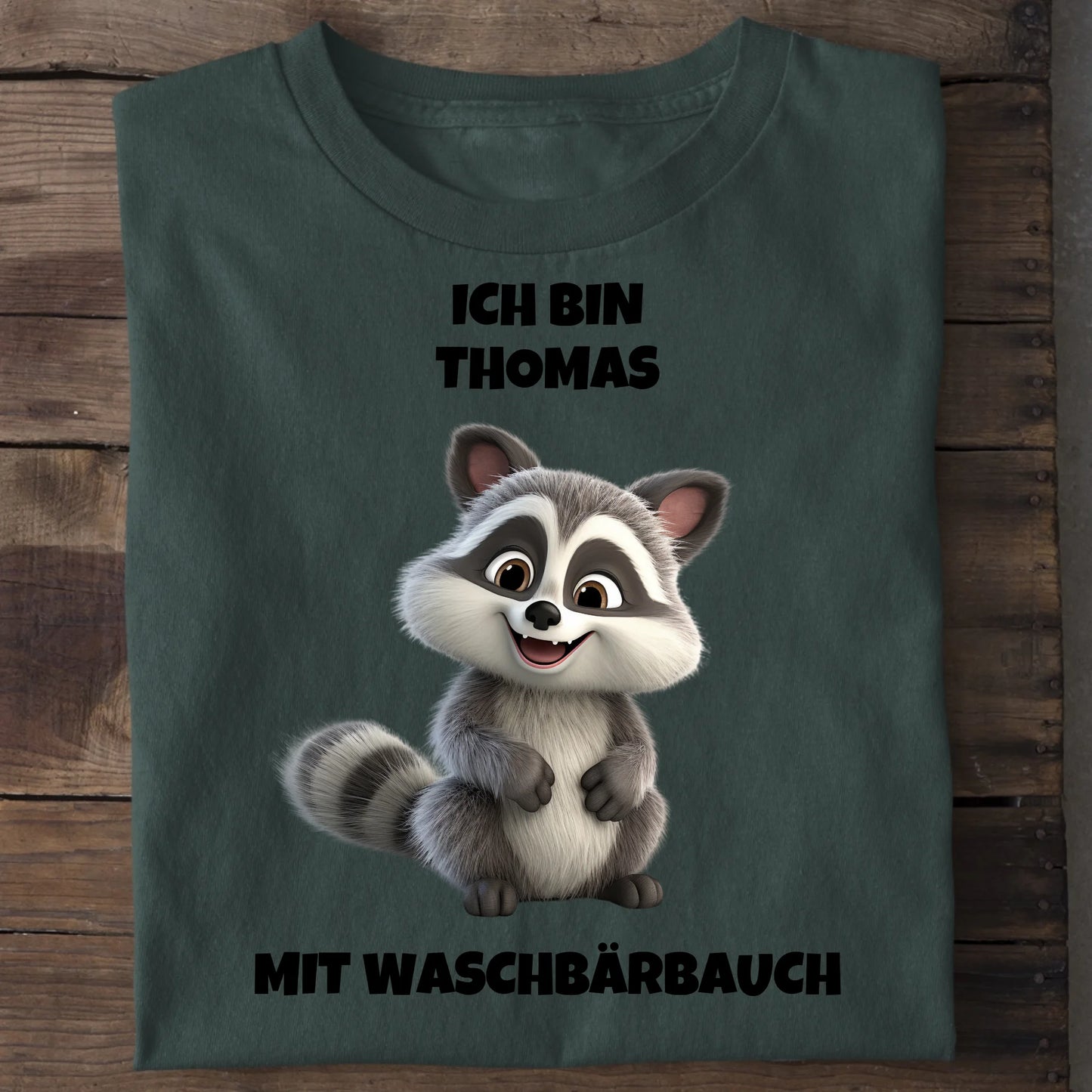 Waschbärbauch - Organic Men's Shirt (personalisierbar) Crafter T-Shirt ST ST Bottled-Green