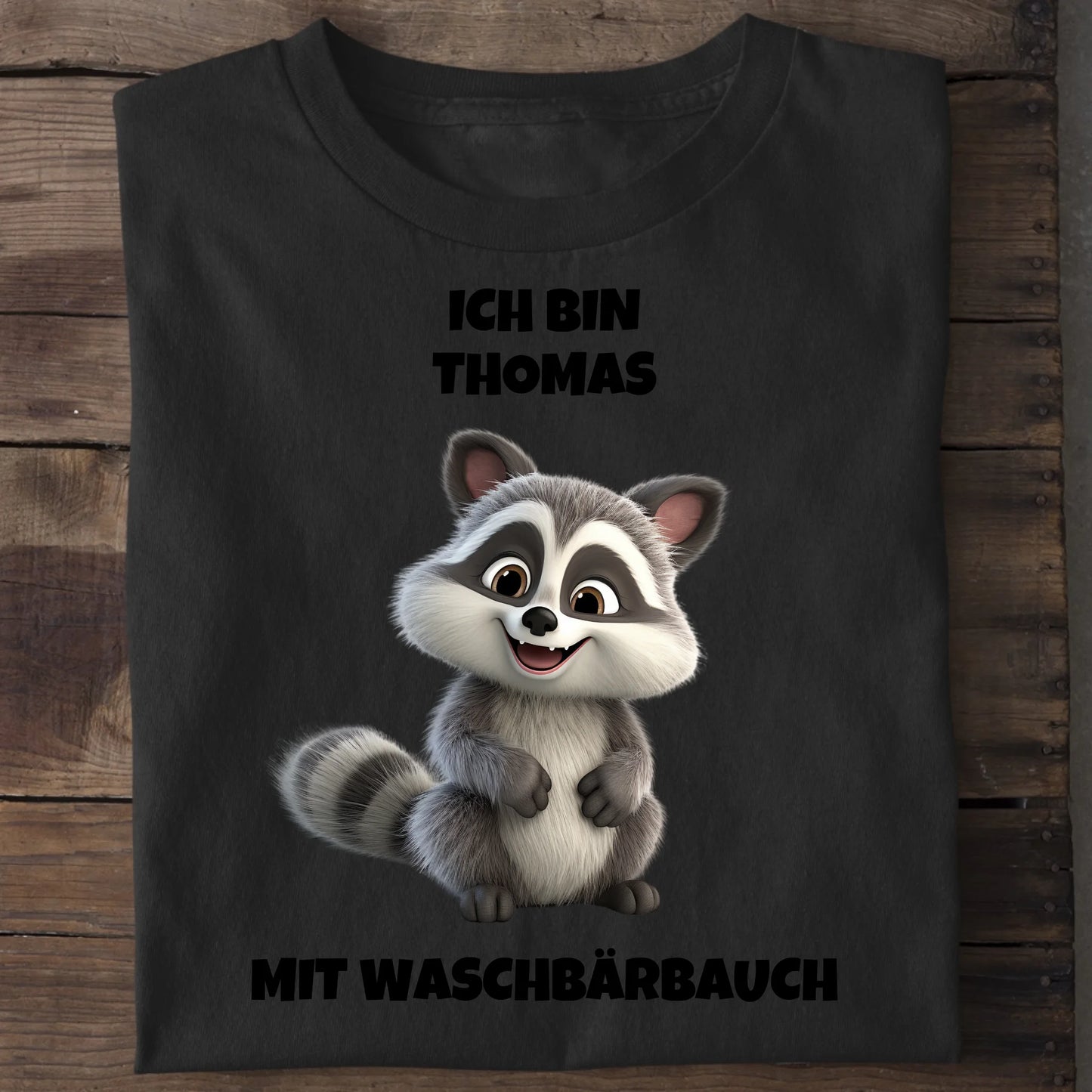 Waschbärbauch - Organic Men's Shirt (personalisierbar) Crafter T-Shirt ST ST Black
