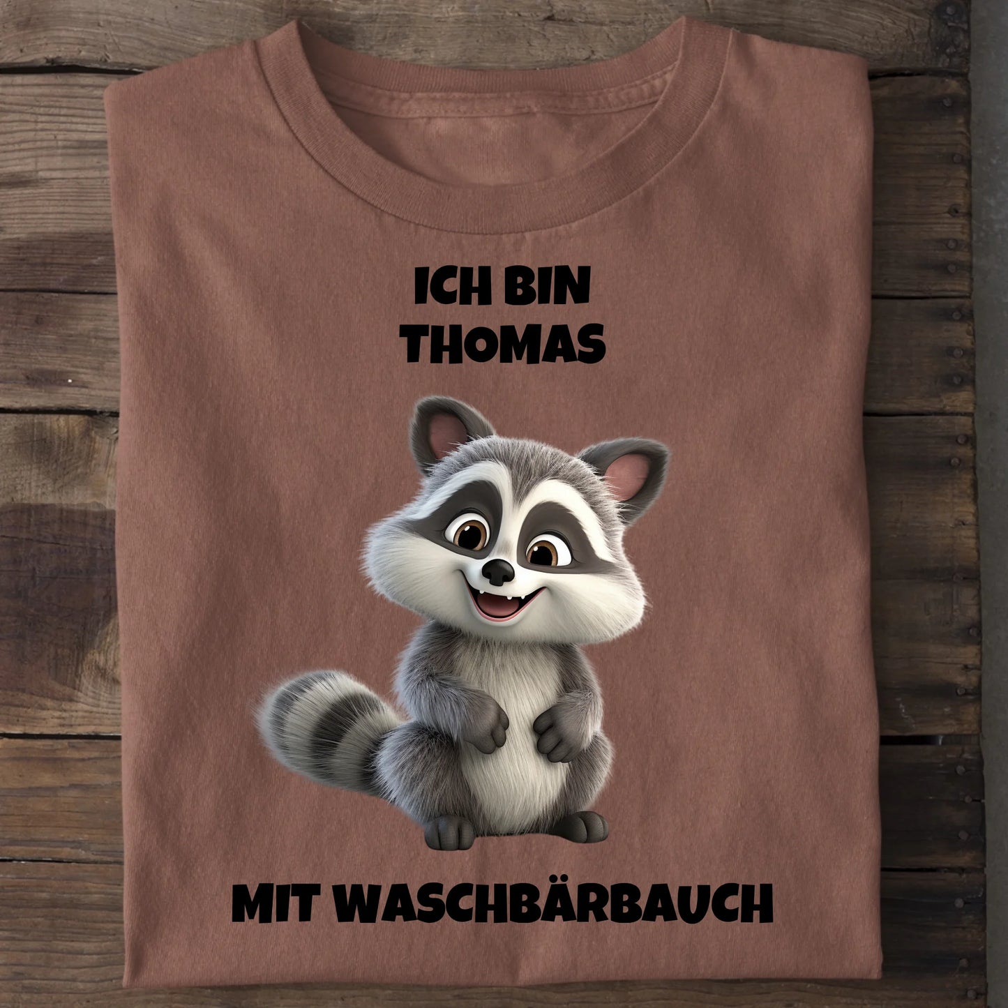 Waschbärbauch - Organic Men's Shirt (personalisierbar) Crafter T-Shirt ST ST Heritage-Brown
