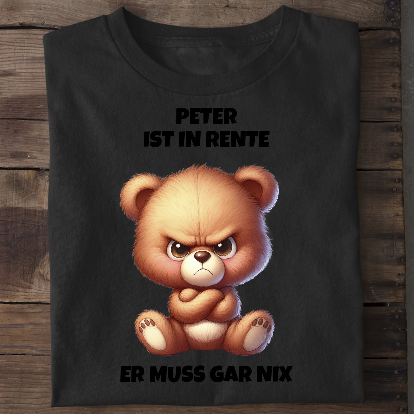Ich bin in Rente - Organic Men's Shirt (personalisierbar) Crafter T-Shirt ST ST Black