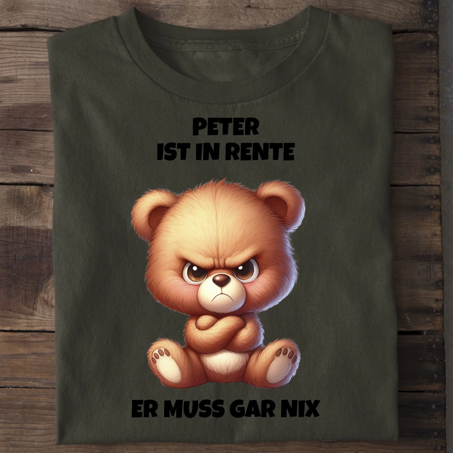 Ich bin in Rente - Organic Men's Shirt (personalisierbar) Crafter T-Shirt ST ST Khaki