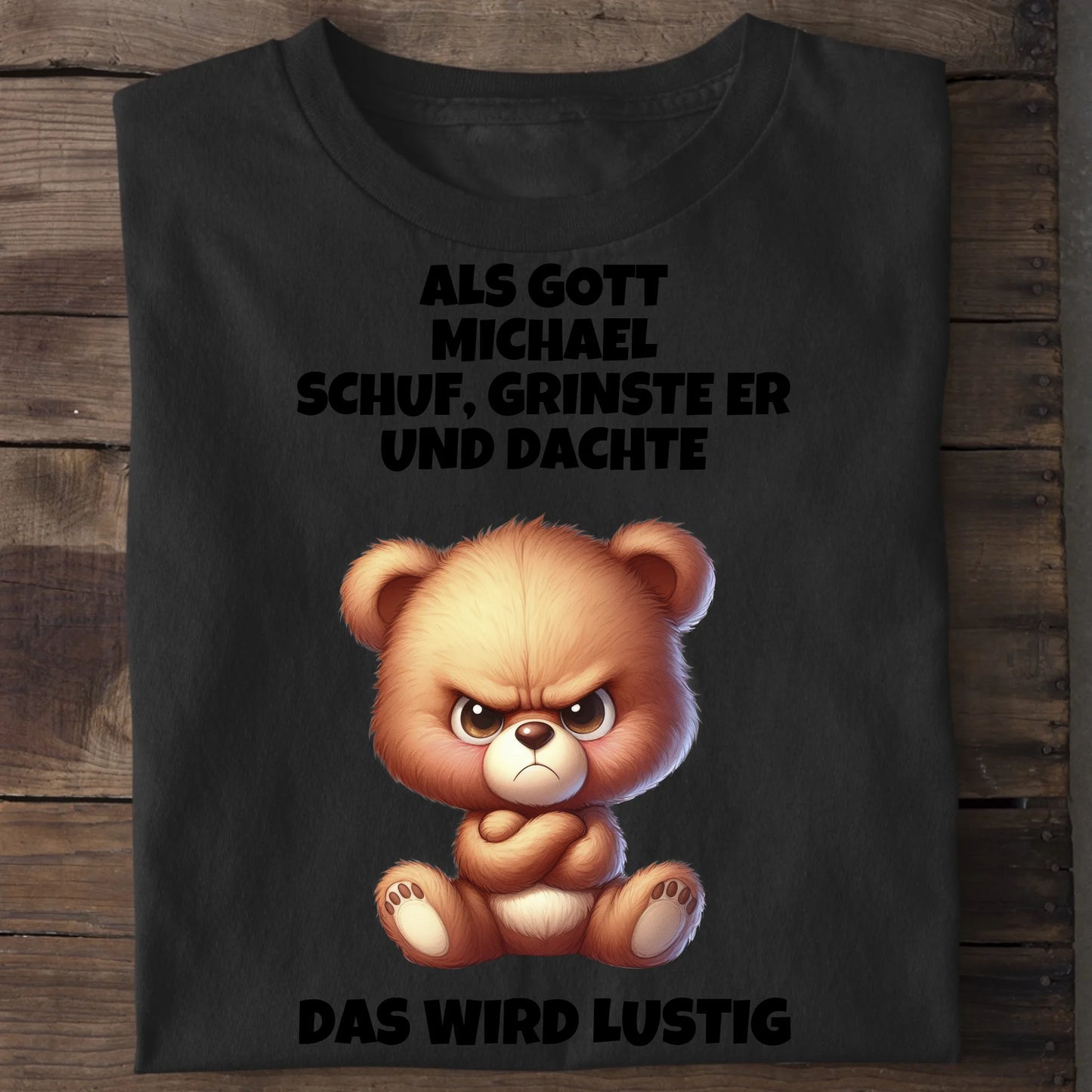 Als Gott mich schuf - Organic Men's Shirt (personalisierbar) Crafter T-Shirt ST ST Black
