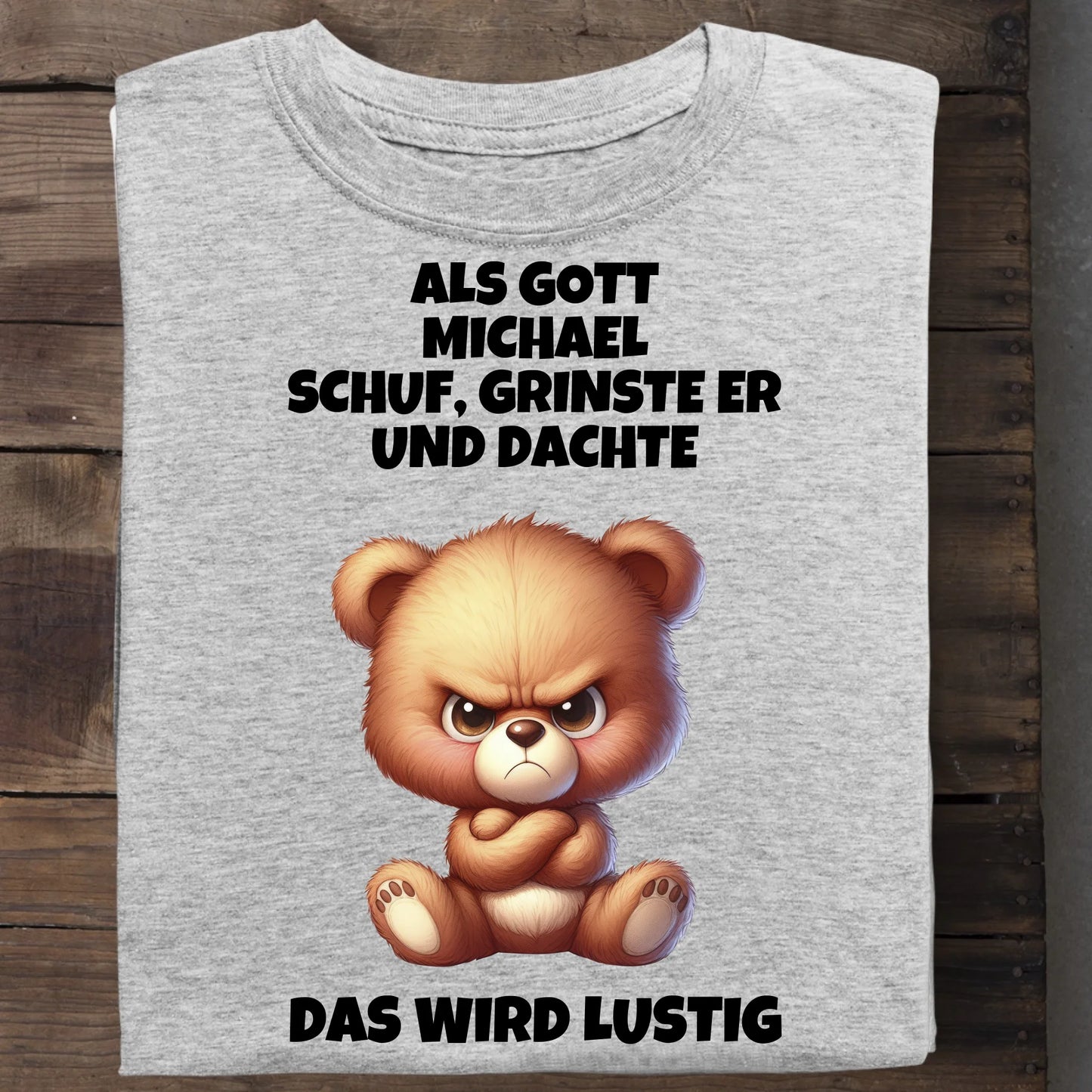 Als Gott mich schuf - Organic Men's Shirt (personalisierbar) Crafter T-Shirt ST ST Heather-Grey