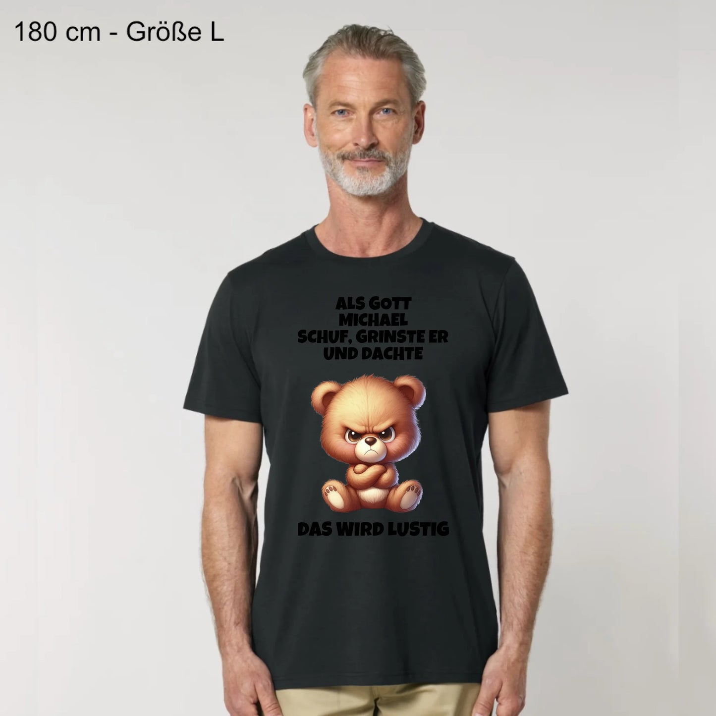 Als Gott mich schuf - Organic Men's Shirt (personalisierbar)