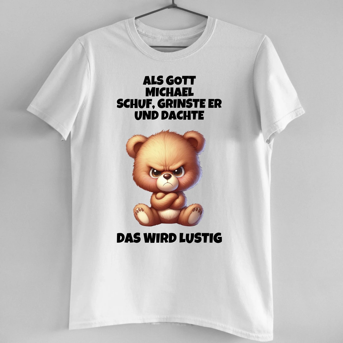 Als Gott mich schuf - Organic Men's Shirt (personalisierbar)