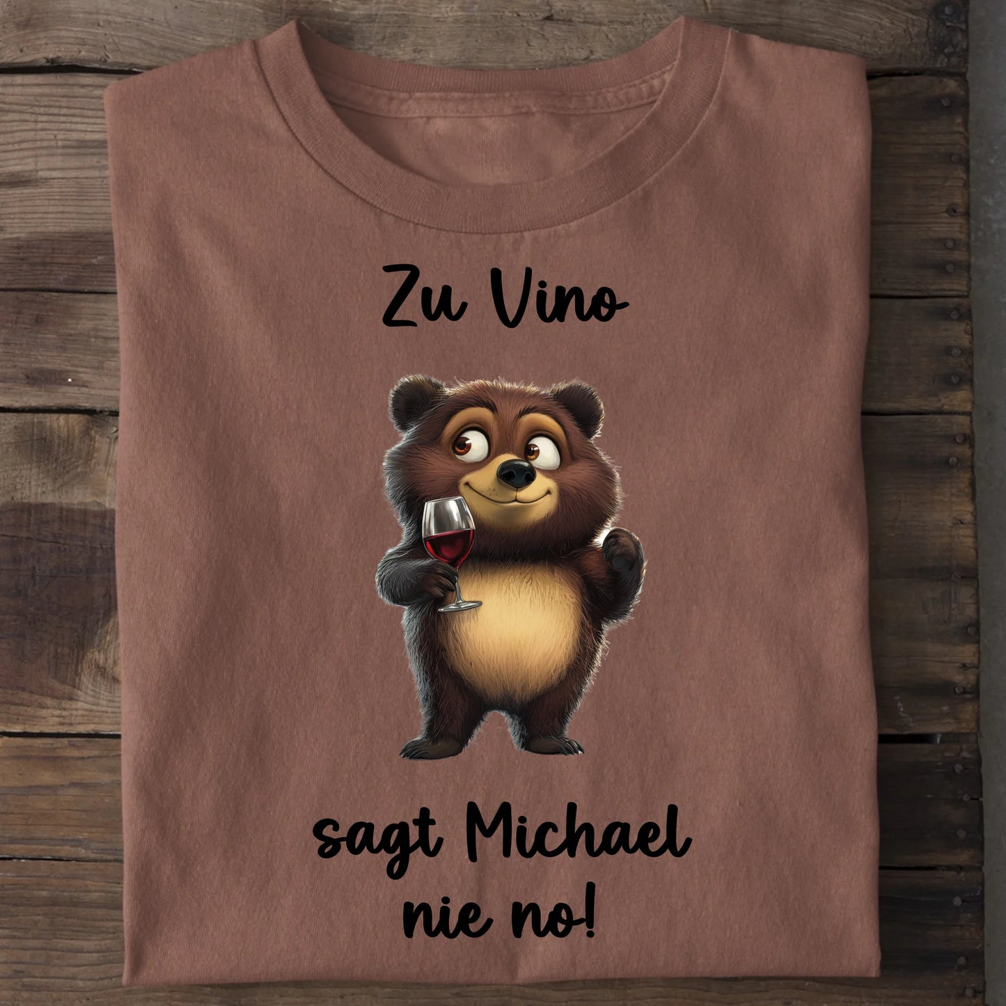 Zu Vino sag ich nie no! - Organic Men's Shirt (personalisierbar) Crafter T-Shirt ST ST Heritage-Brown