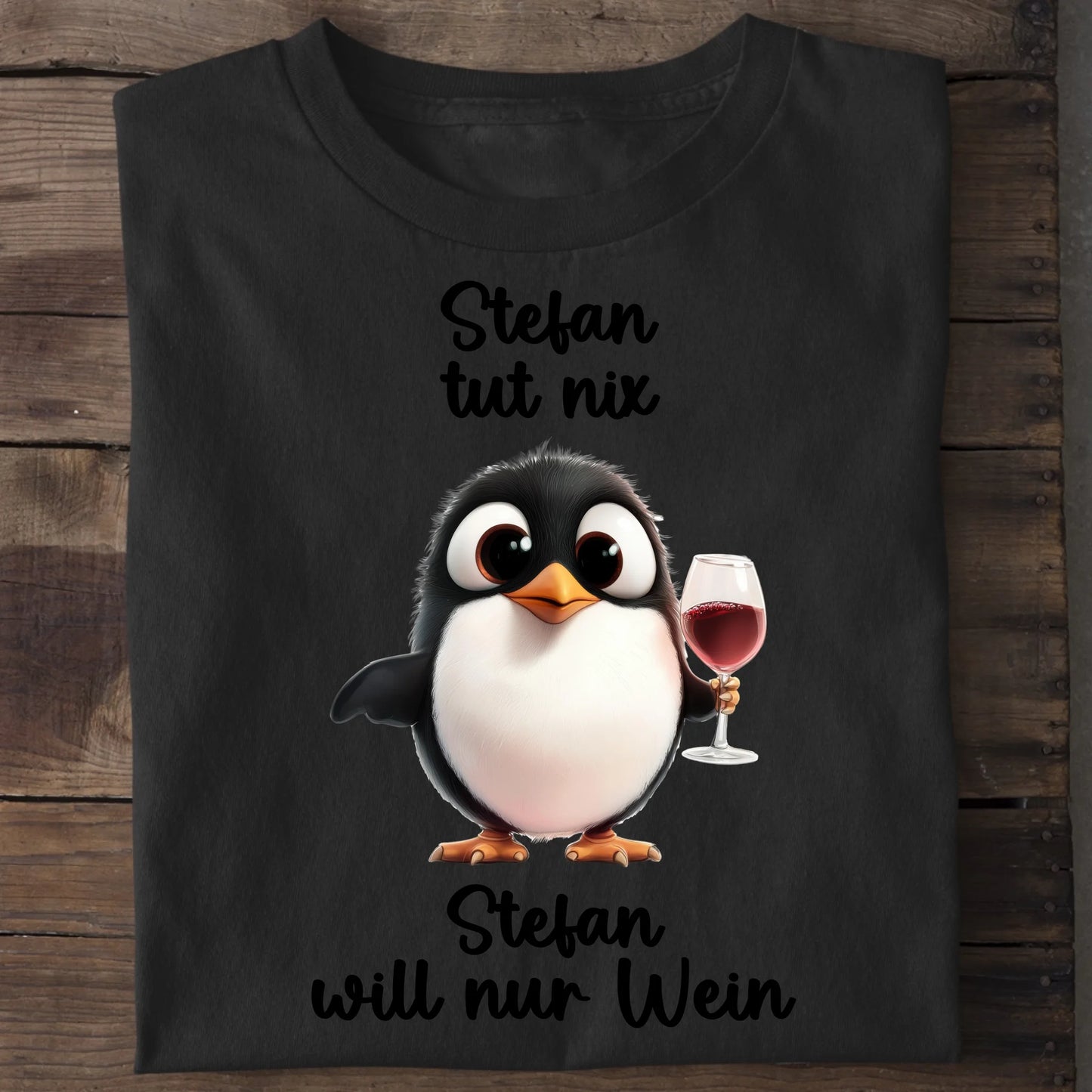 Ich will nur Wein - Organic Men's Shirt (personalisierbar) Crafter T-Shirt ST ST Black