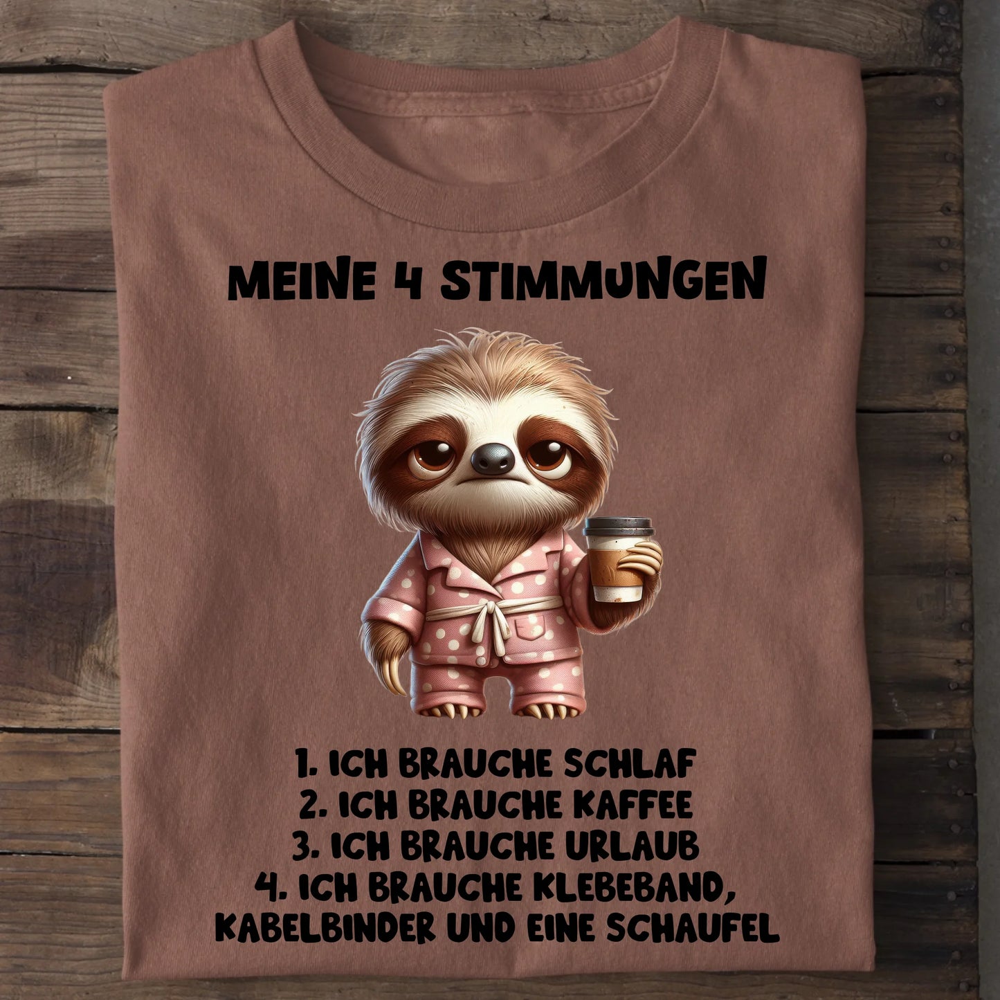 Meine 4 Stimmungen - Organic Men's Shirt (personalisierbar) Crafter T-Shirt ST ST Heritage-Brown
