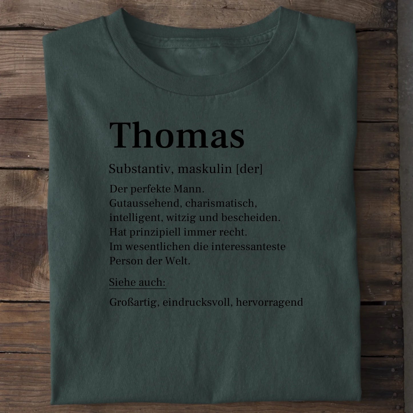Definition - Organic Men's Shirt (personalisierbar) Crafter T-Shirt ST ST Bottled-Green