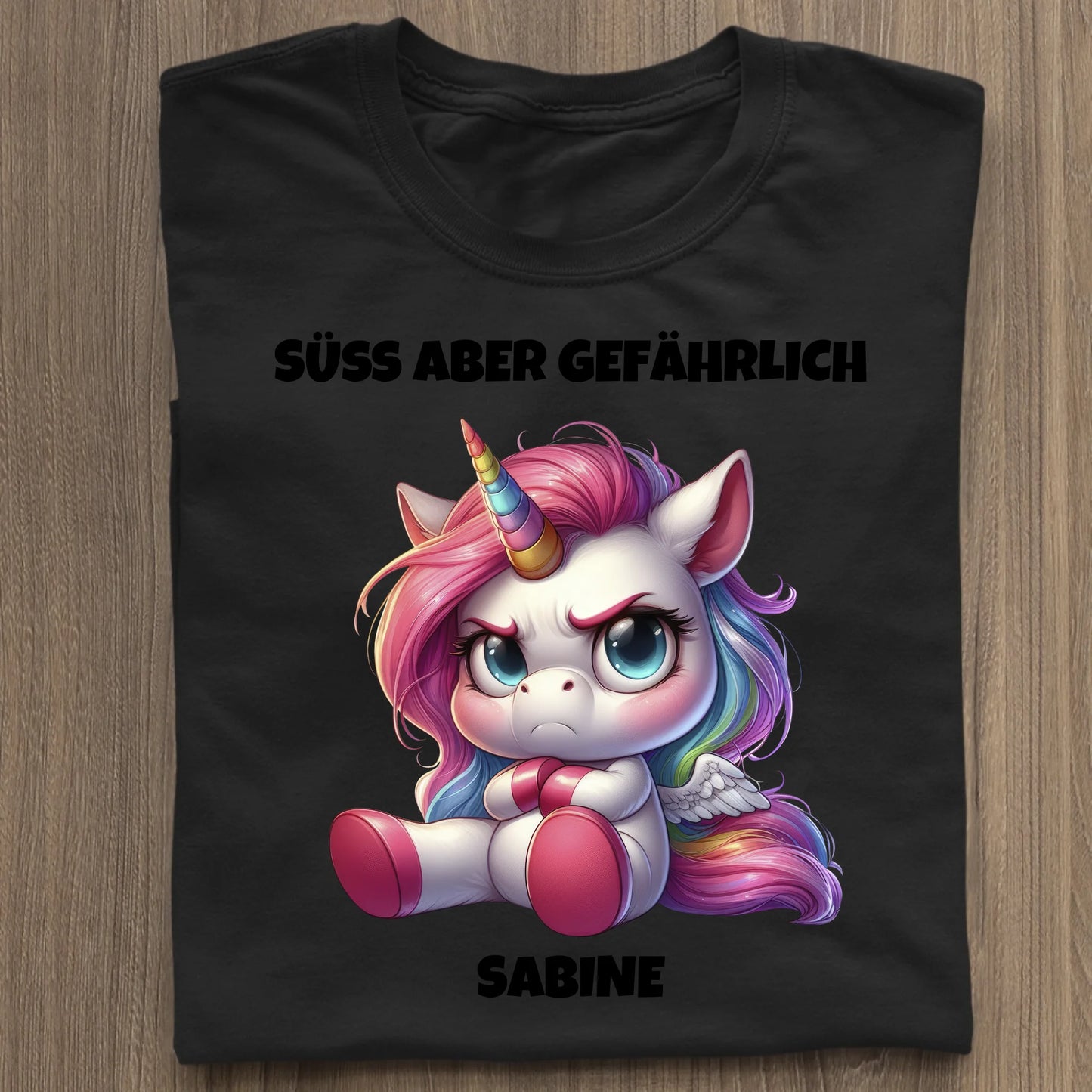 Süß aber gefährlich - Organic Women's Shirt (personalisierbar) Serena T-Shirt ST ST Black