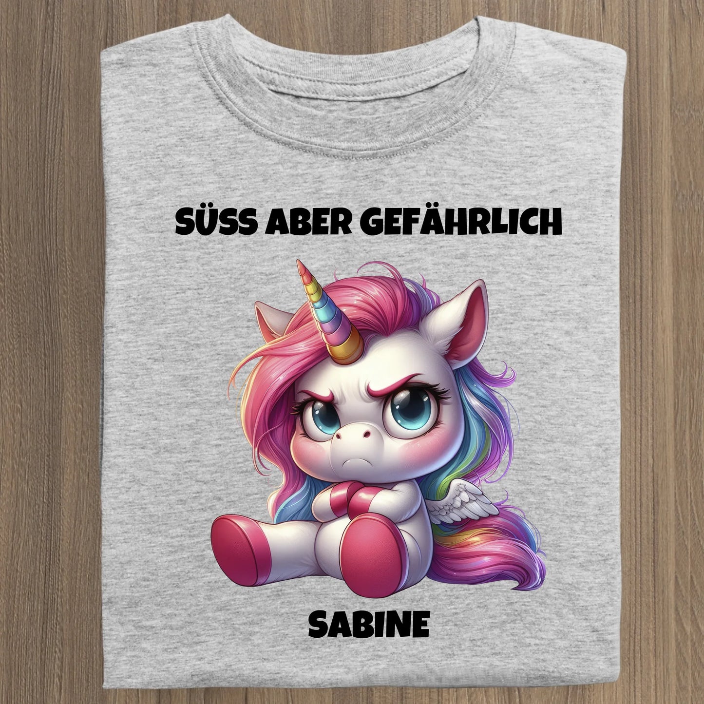 Süß aber gefährlich - Organic Women's Shirt (personalisierbar) Serena T-Shirt ST ST Heather-Grey