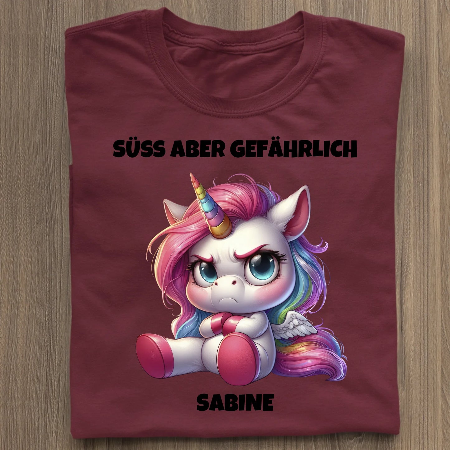 Süß aber gefährlich - Organic Women's Shirt (personalisierbar) Serena T-Shirt ST ST Burgundy