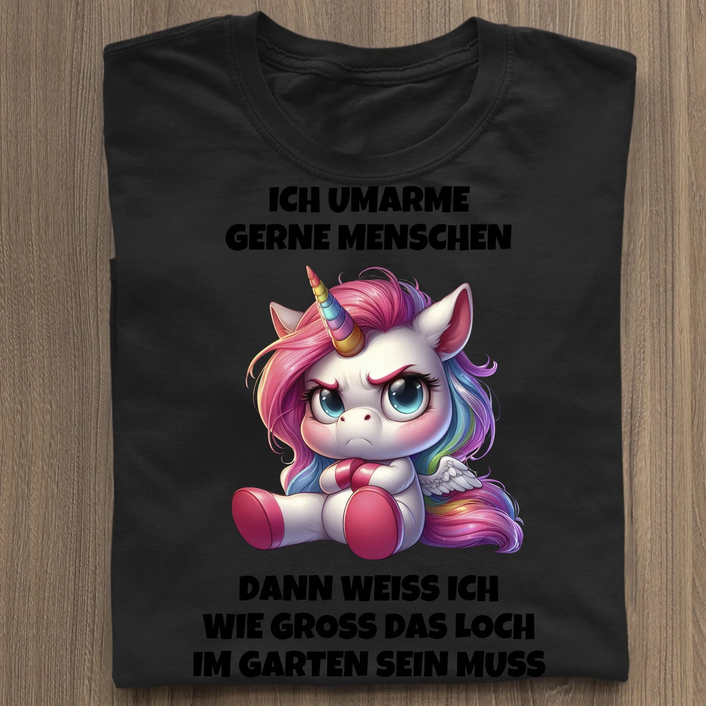 Ich umarme gerne Menschen - Organic Women's Shirt (personalisierbar) Serena T-Shirt ST ST Black