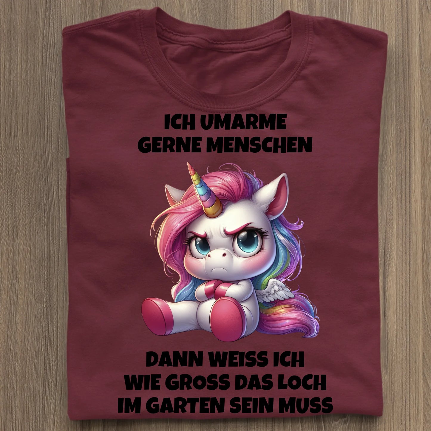 Ich umarme gerne Menschen - Organic Women's Shirt (personalisierbar) Serena T-Shirt ST ST Burgundy