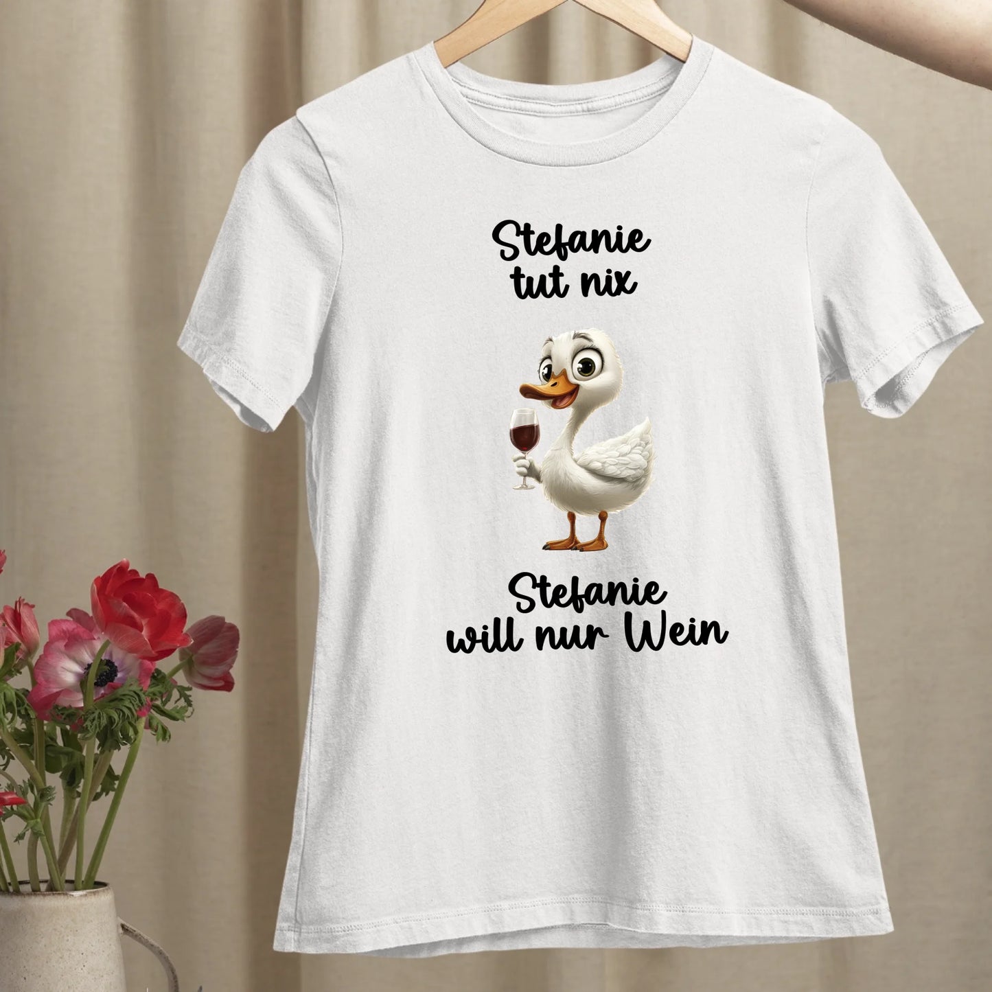 Ich will nur Wein - Organic Women's Shirt (personalisierbar)