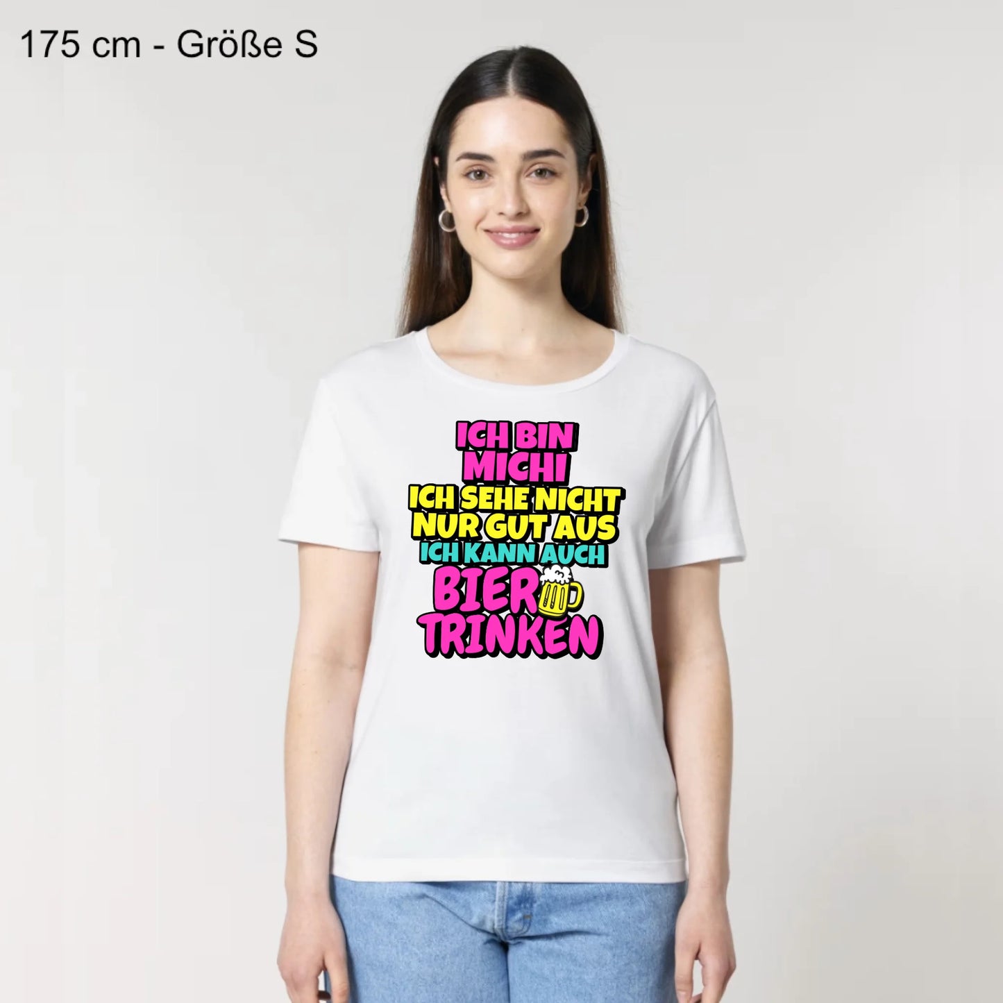 Ich kann auch Bier trinken - Organic Women's Shirt (personalisierbar)